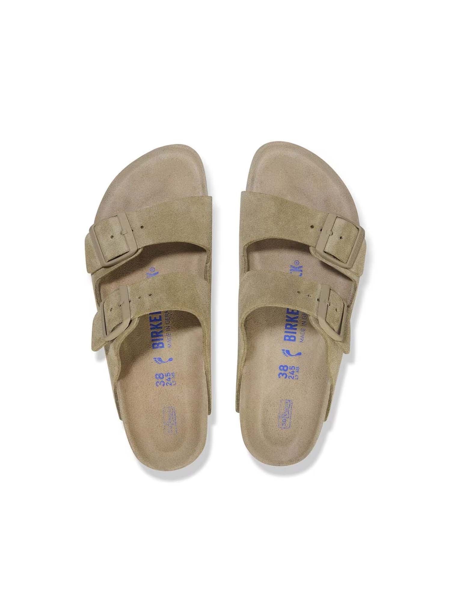 Birkenstock Arizona Plantare Morbido (Pelle scamosciata) Grigio