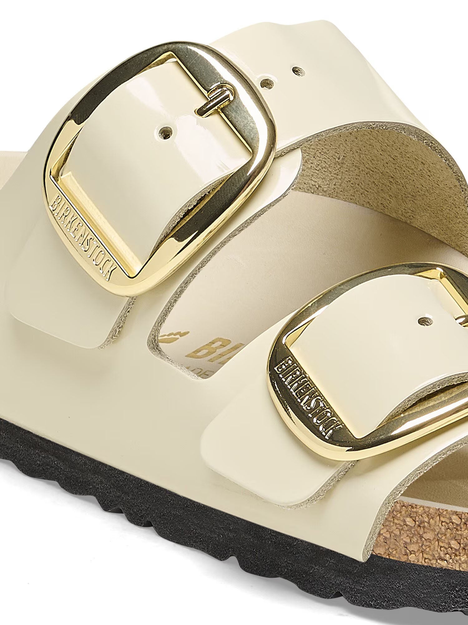 Birkenstock Arizona Big Buckle Exquisite (Pelle naturale vernice) Bianco