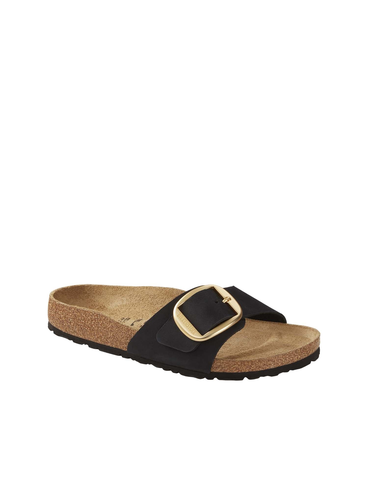 Birkenstock Madrid Big Buckle (Pelle Nubuck) Nero