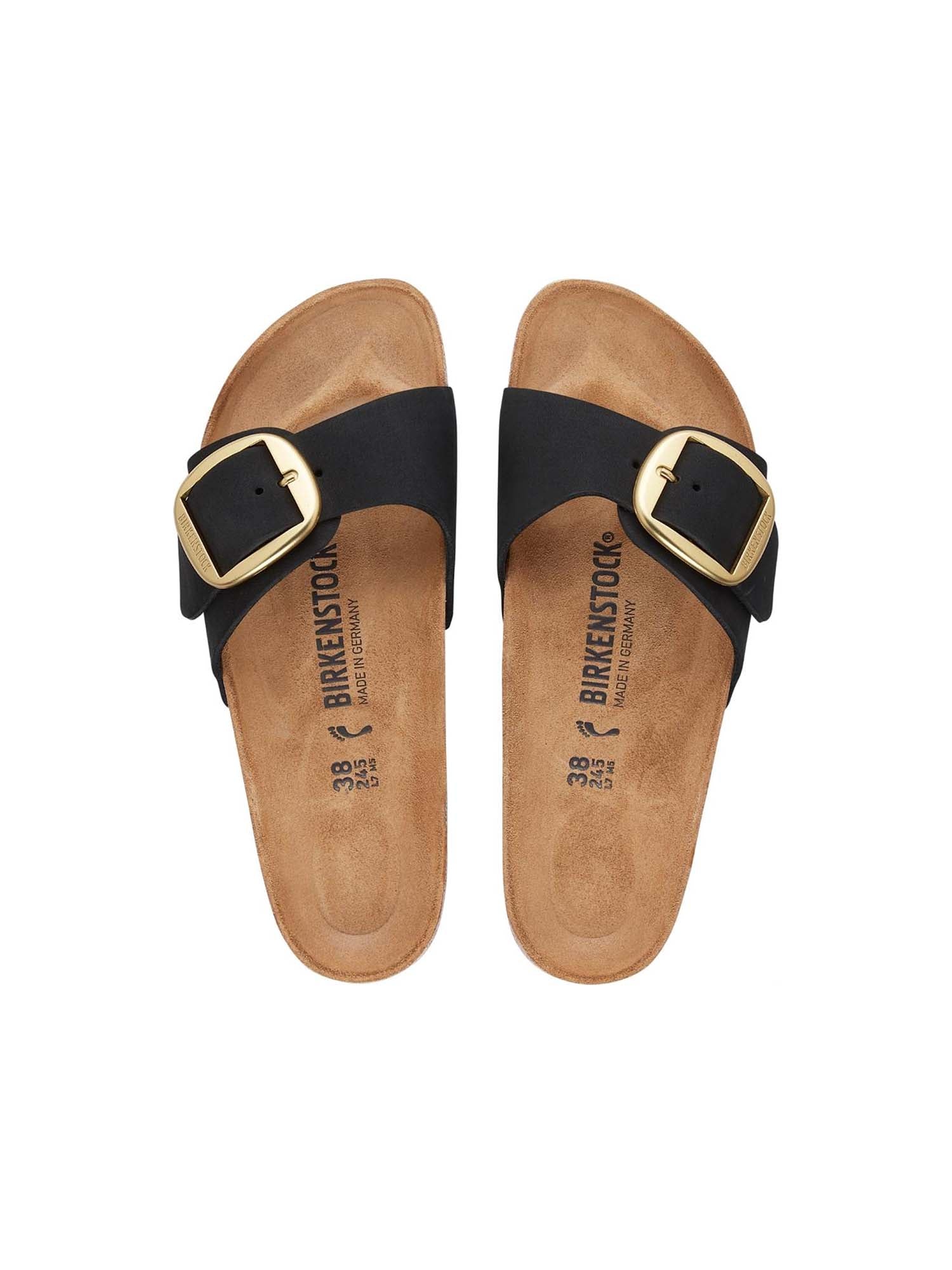 Birkenstock Madrid Big Buckle (Pelle Nubuck) Nero