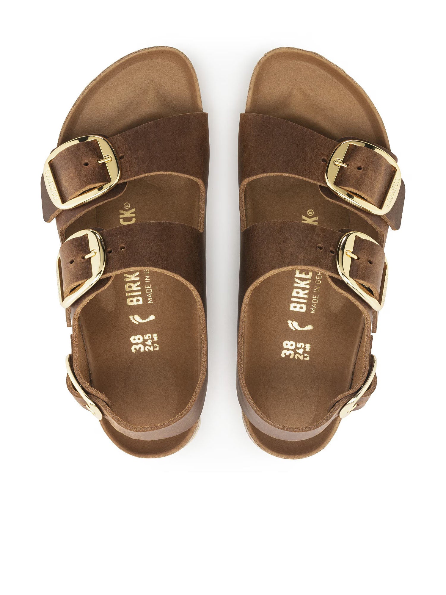 Birkenstock Milano Big Buckle (Pelle oliata) Marrone