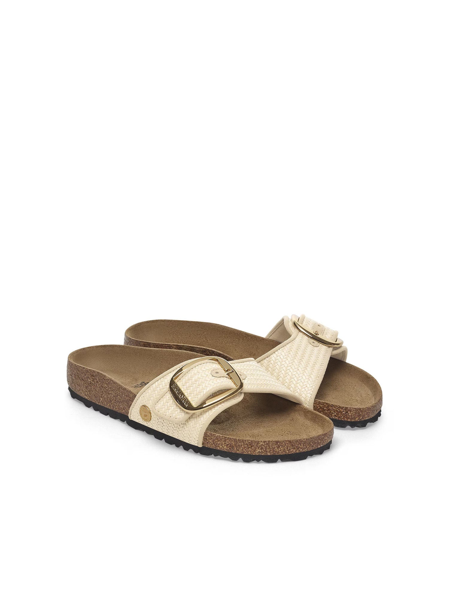 Birkenstock Madrid Big Buckle (Raffia) Bianco