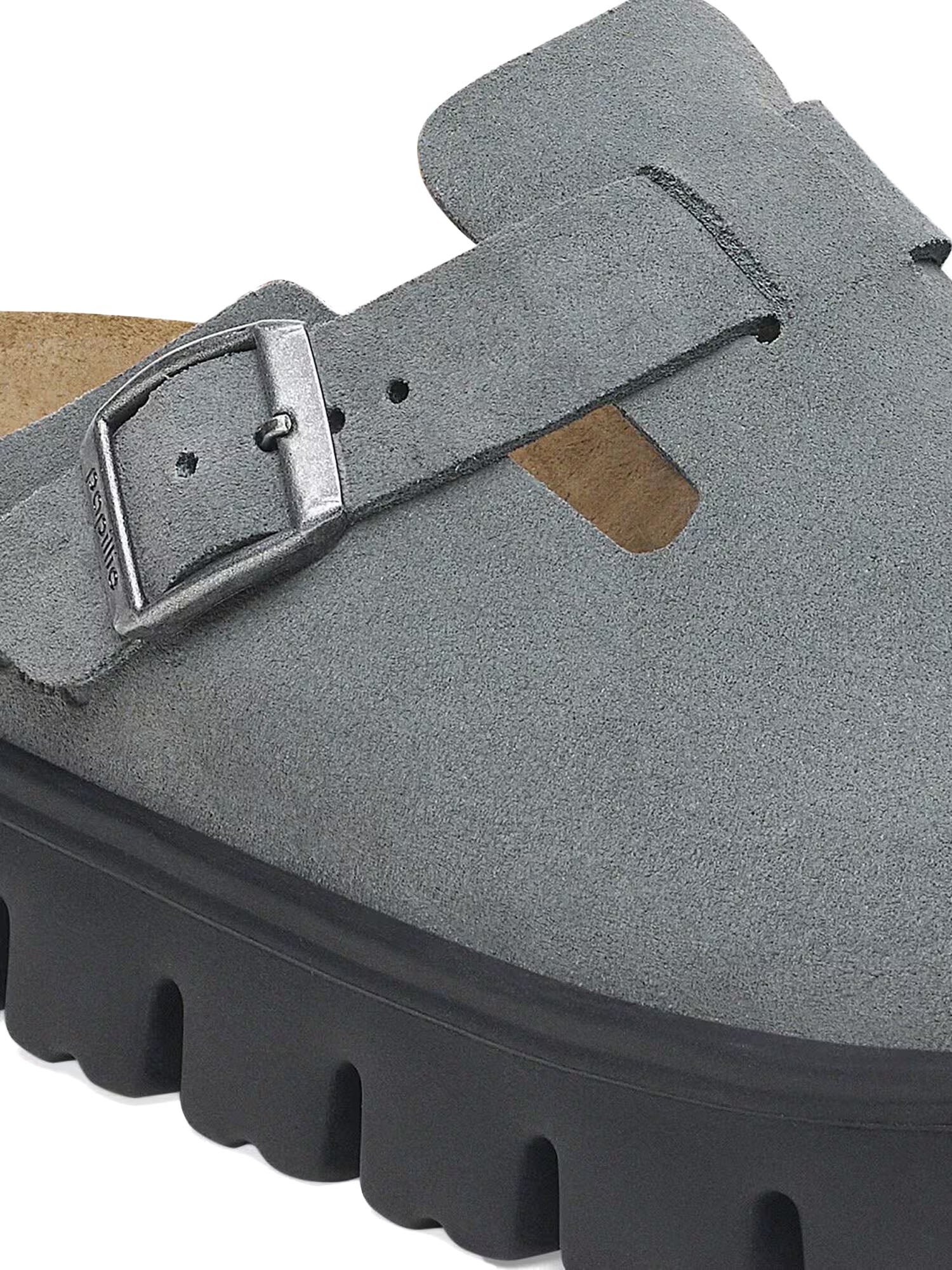 Birkenstock Boston Chunky (Pelle Scamosciata) Grigio