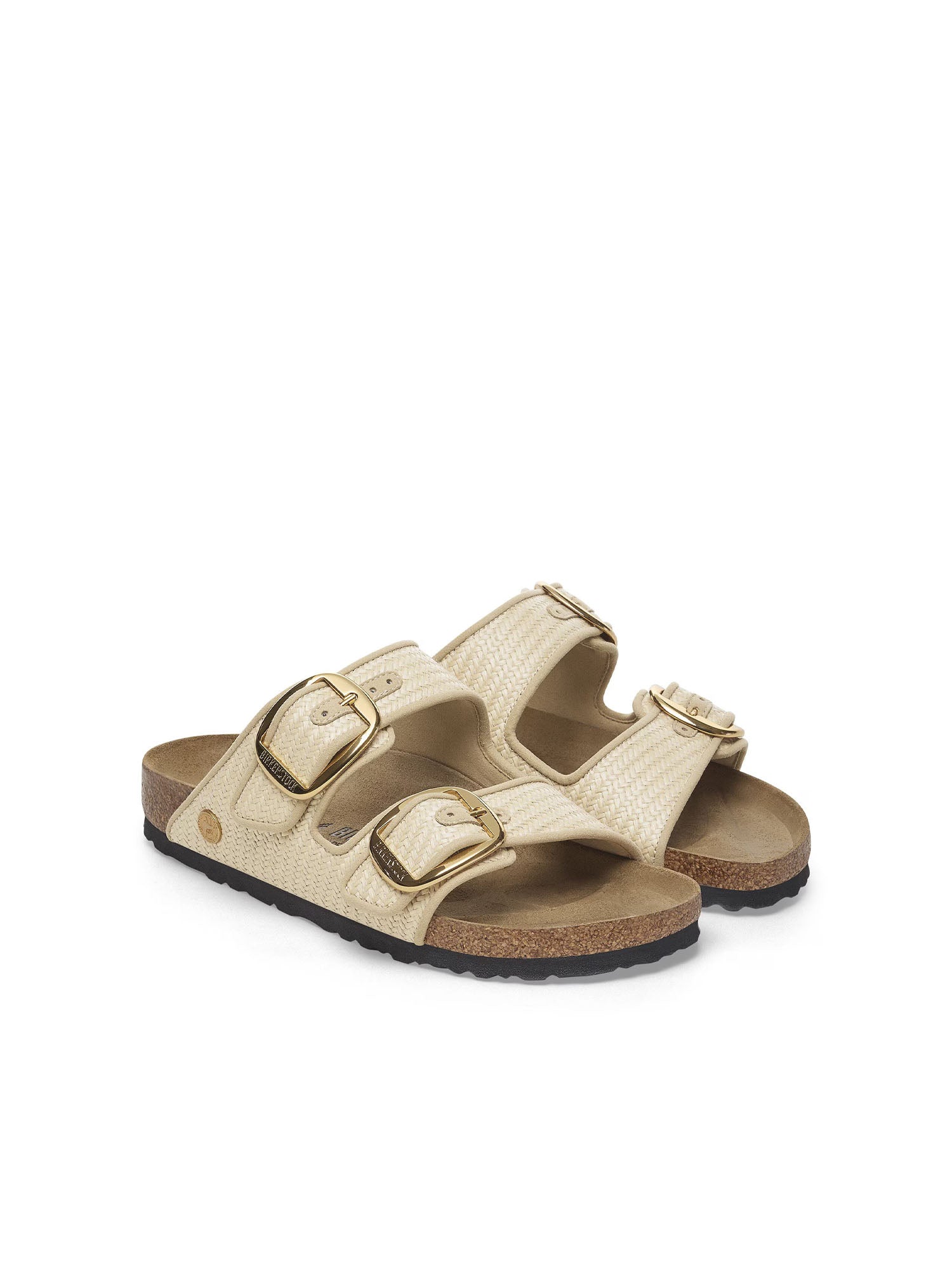 Birkenstock Arizona Big Buckle Raffia Bianco