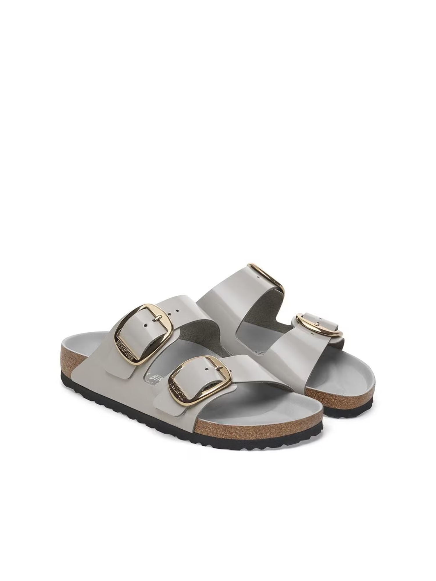 Birkenstock Arizona Big Buckle Exquisite (Pelle naturale vernice) Grigio