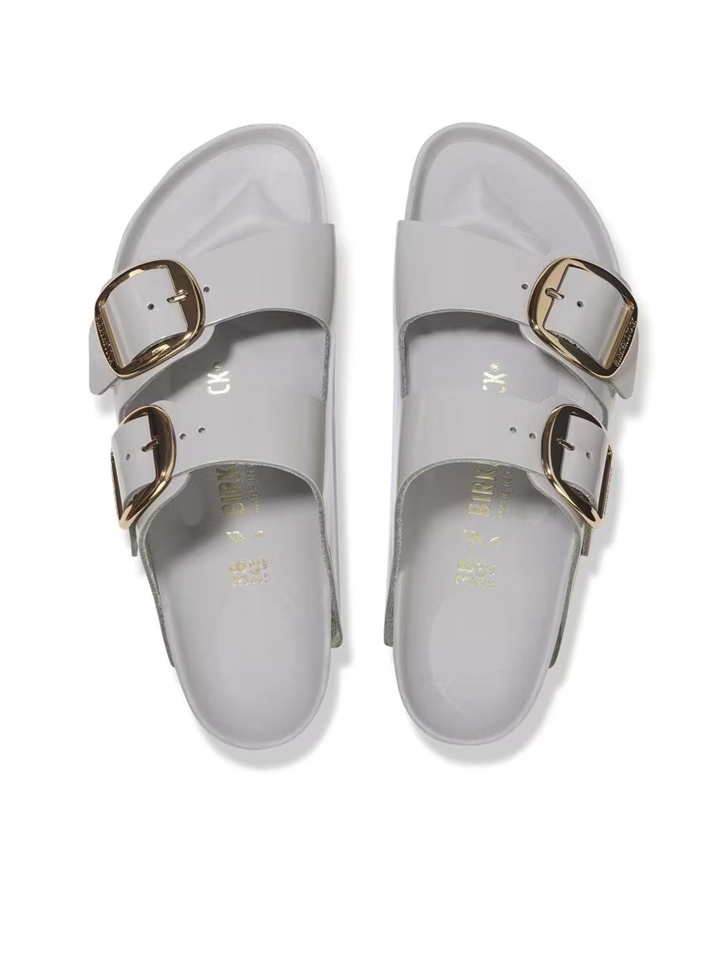 Birkenstock Arizona Big Buckle Exquisite (Pelle naturale vernice) Grigio