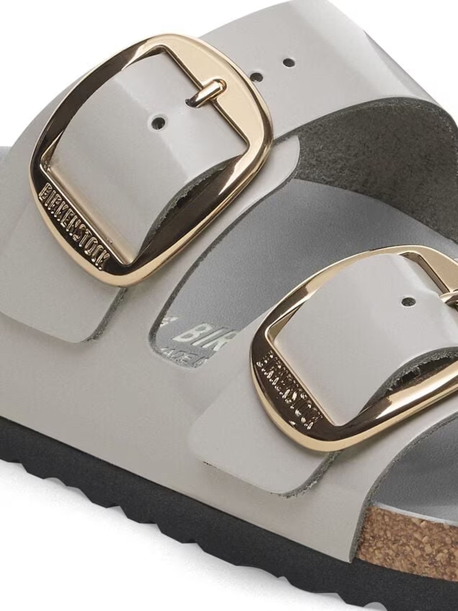 Birkenstock Arizona Big Buckle Exquisite (Pelle naturale vernice) Grigio