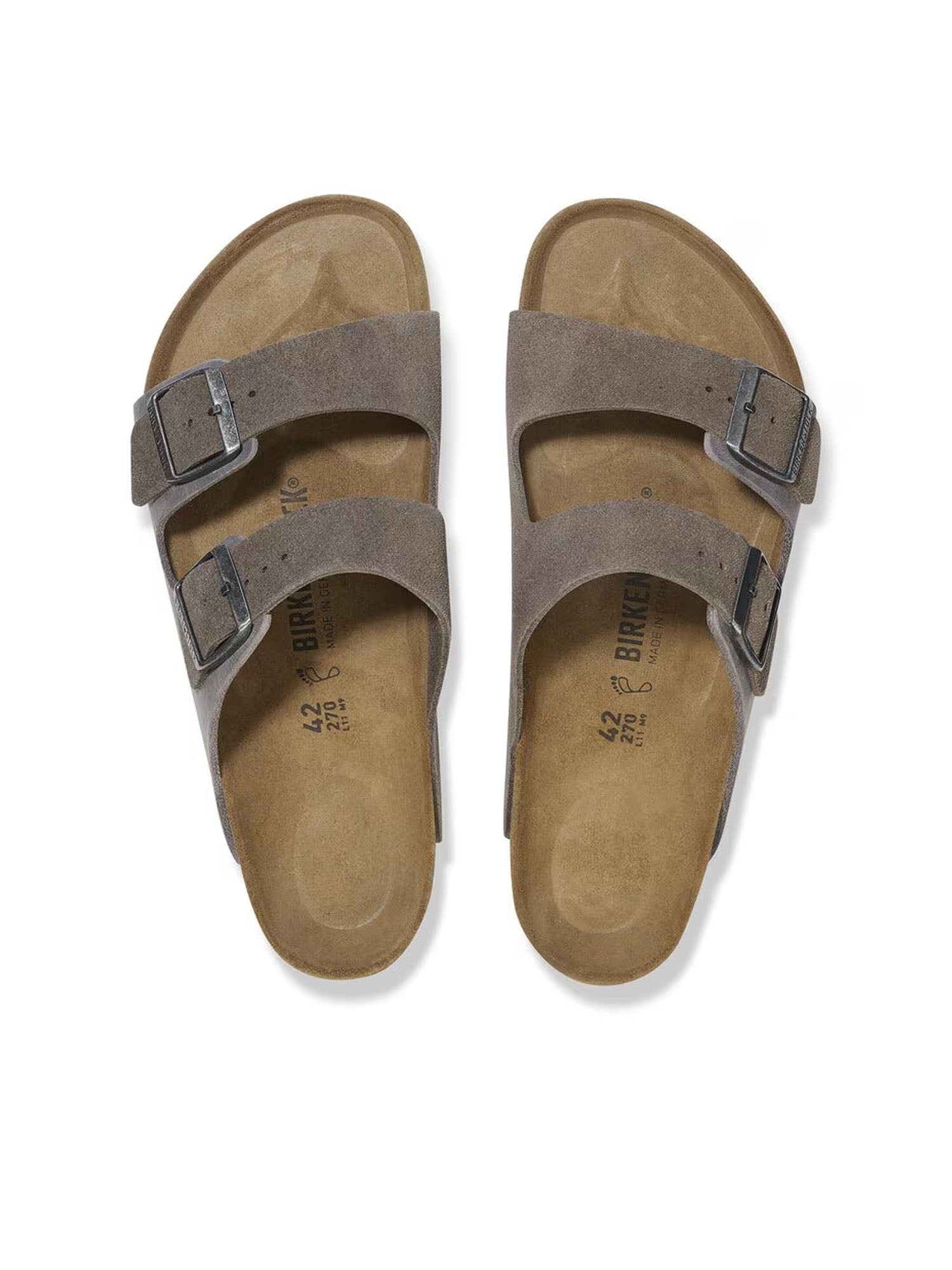 Birkenstock Arizona (Pelle oliata) Grigio