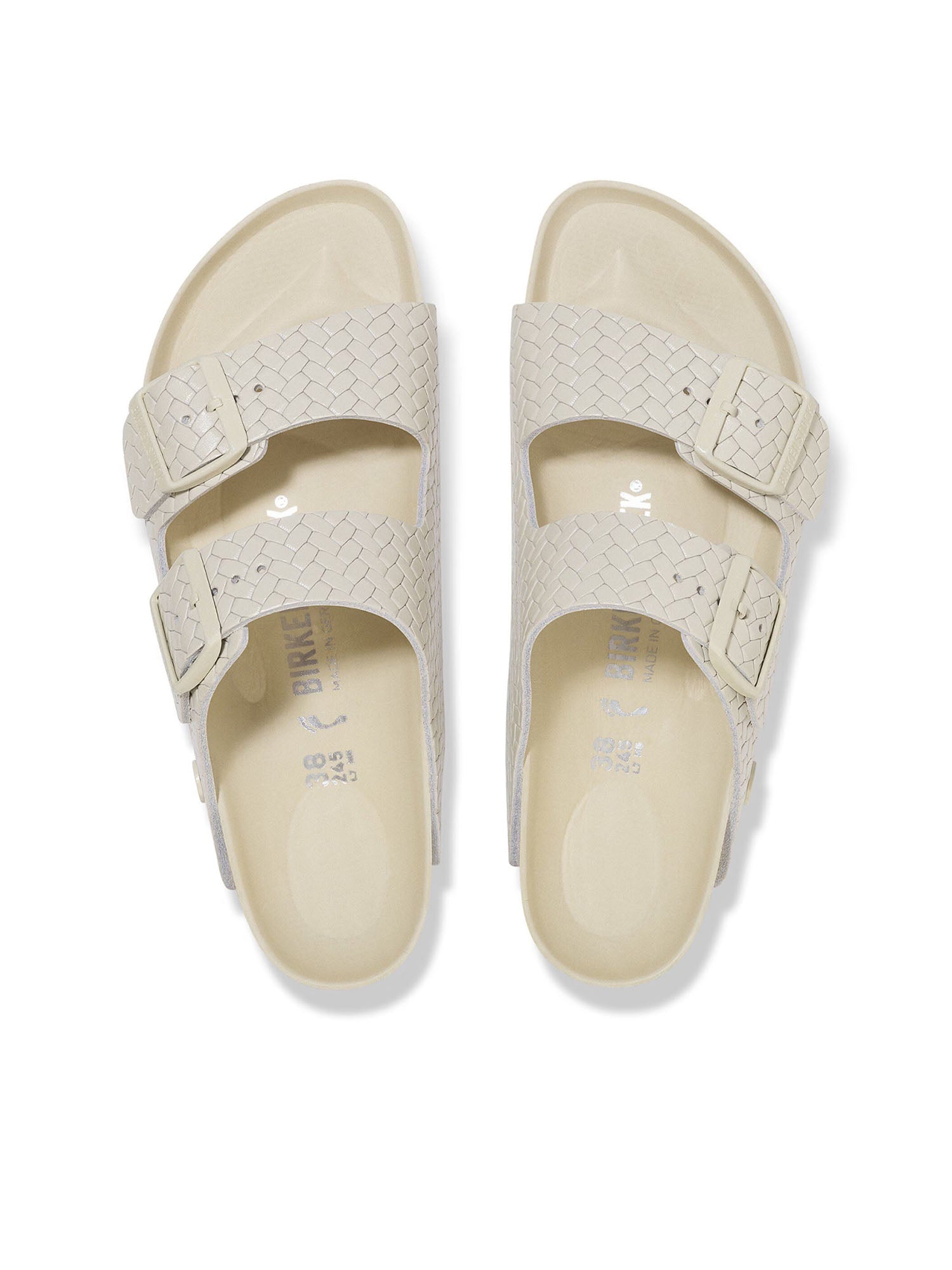 Birkenstock Arizona Rivet Logo (Pelle naturale) Bianco
