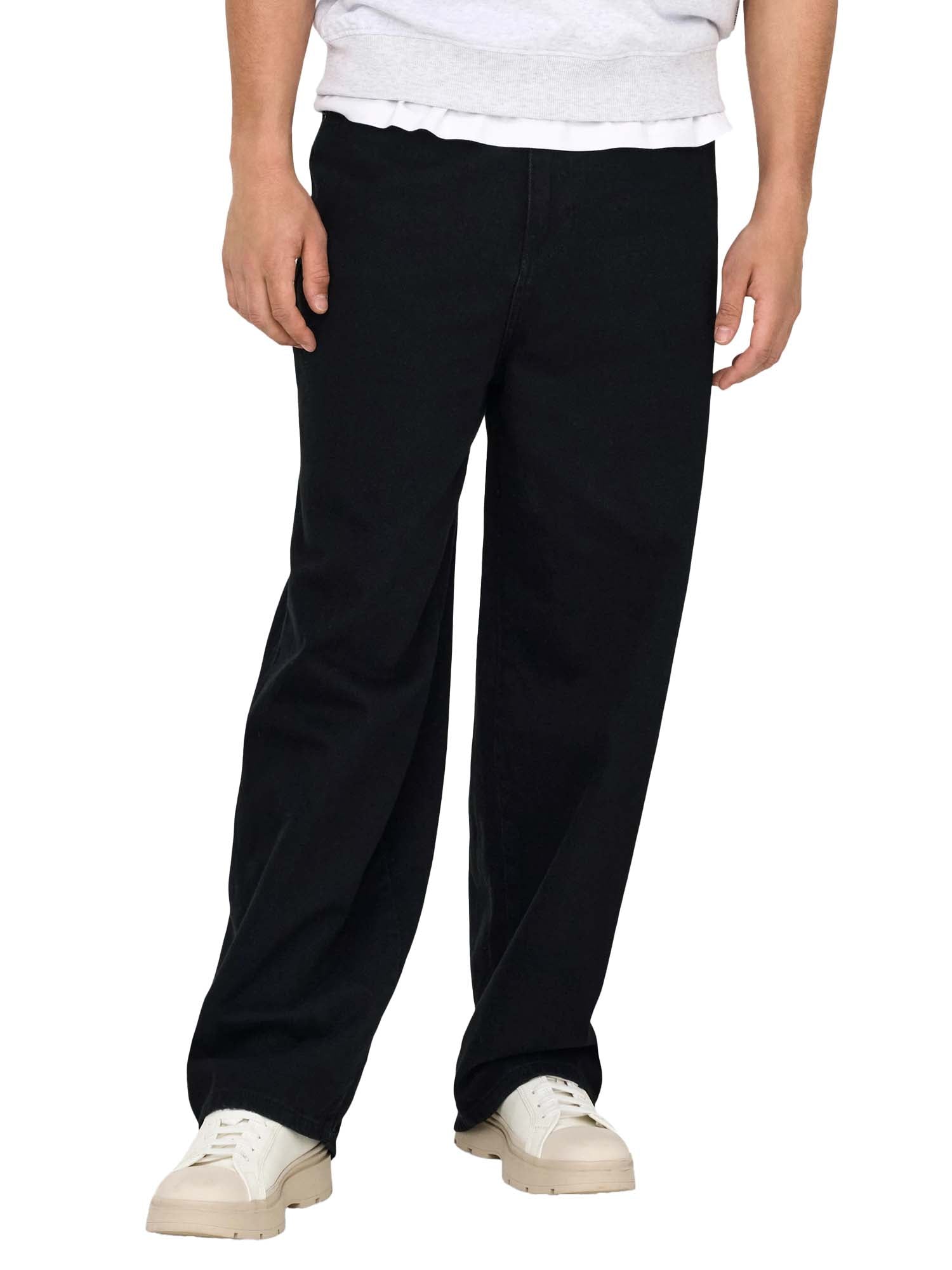 Only & Sons Jeans CARL Vita alta Balloon Fit Nero