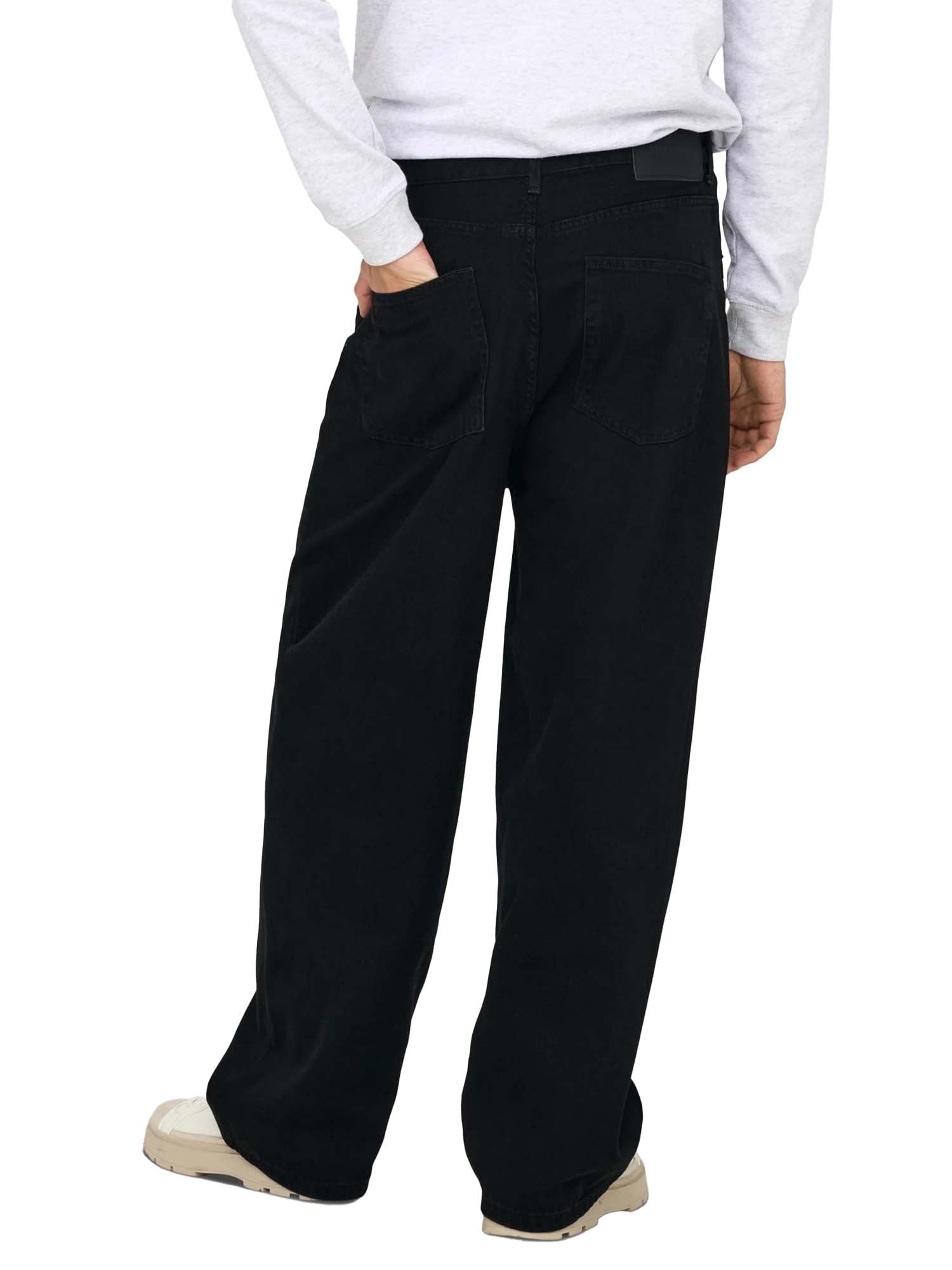 Only & Sons Jeans CARL Vita alta Balloon Fit Nero