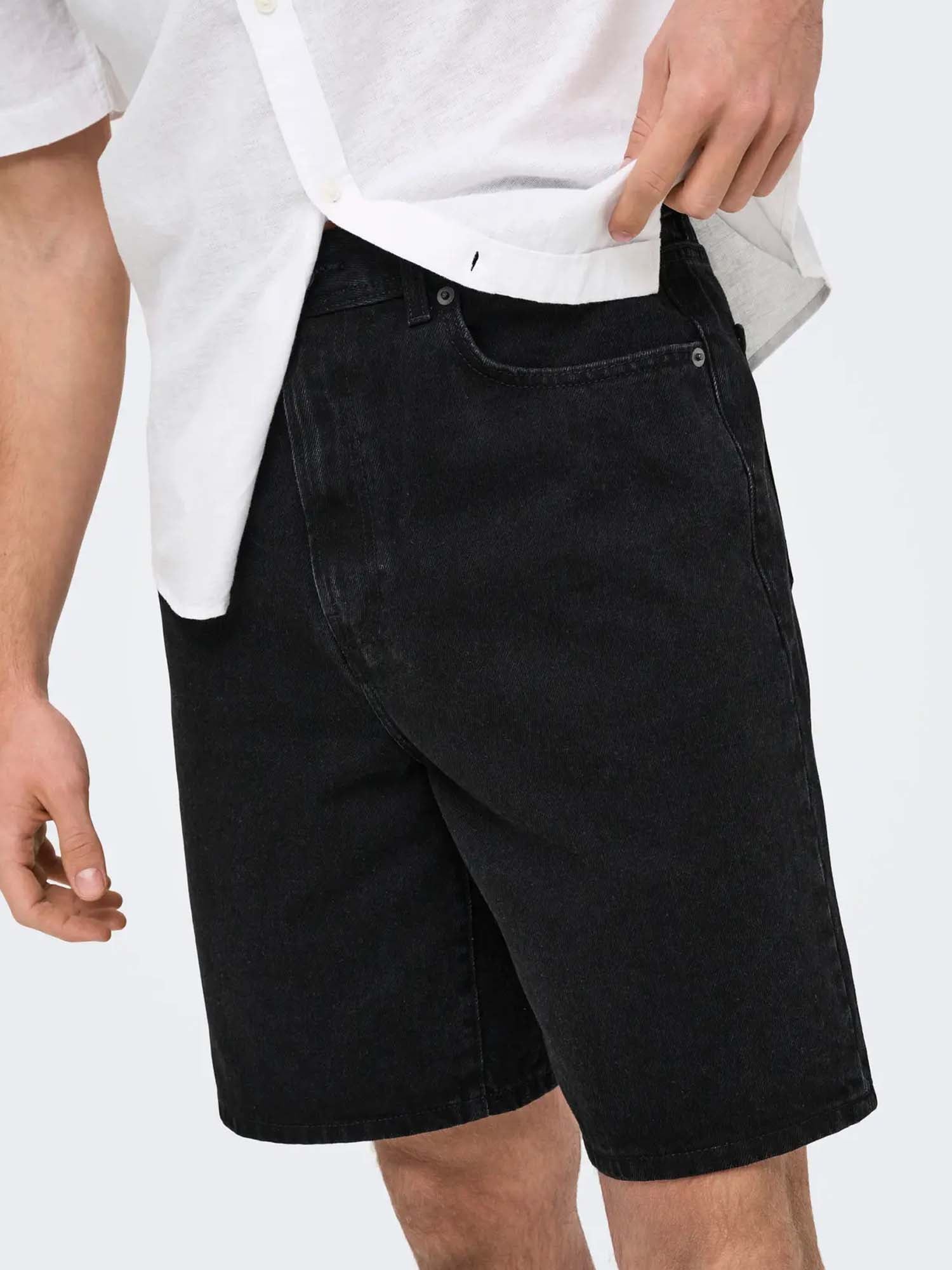 Only & Sons Shorts ONSFADE Vita media Loose Fit Nero