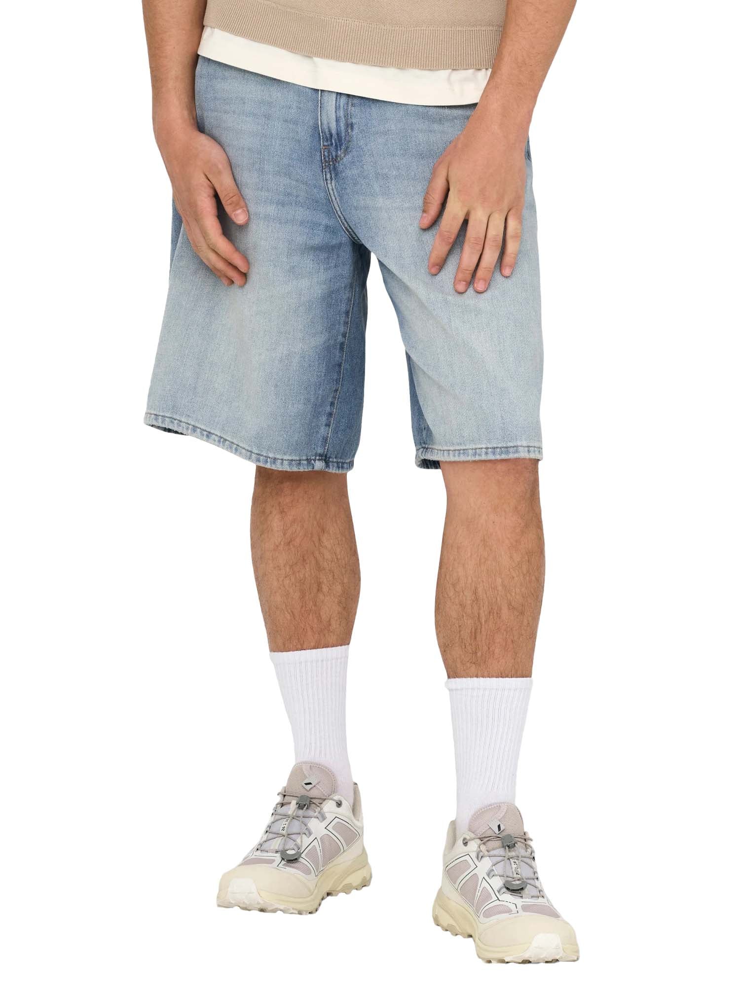 Only & Sons Shorts ONSCARL Vita media Balloon Fit Azzurro