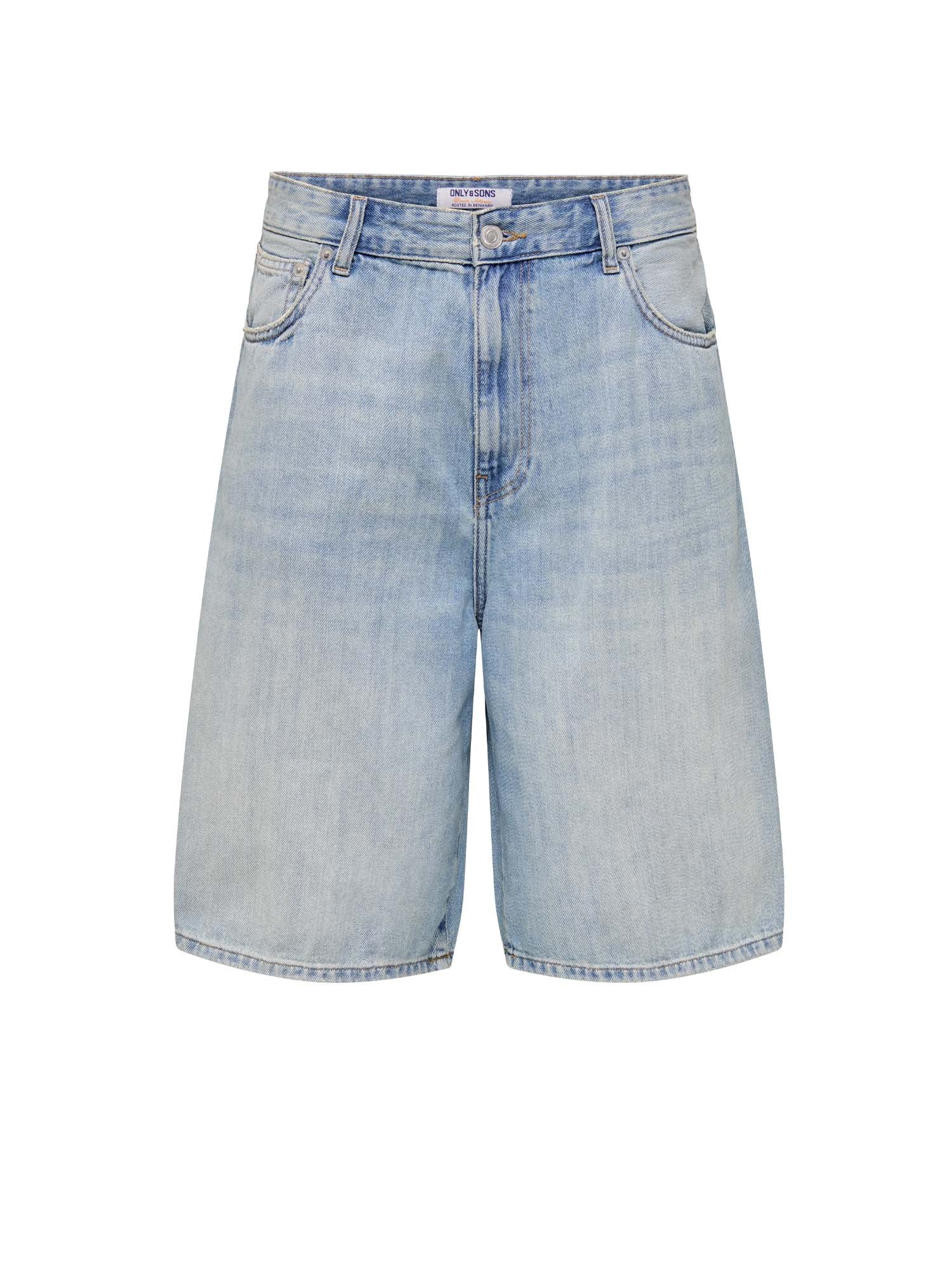 Only & Sons Shorts ONSCARL Vita media Balloon Fit Azzurro