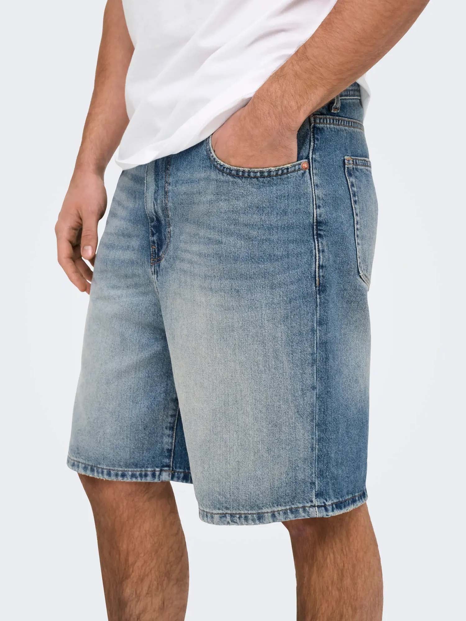 Only & Sons Shorts ONSFADE Vita media Loose Fit Blu