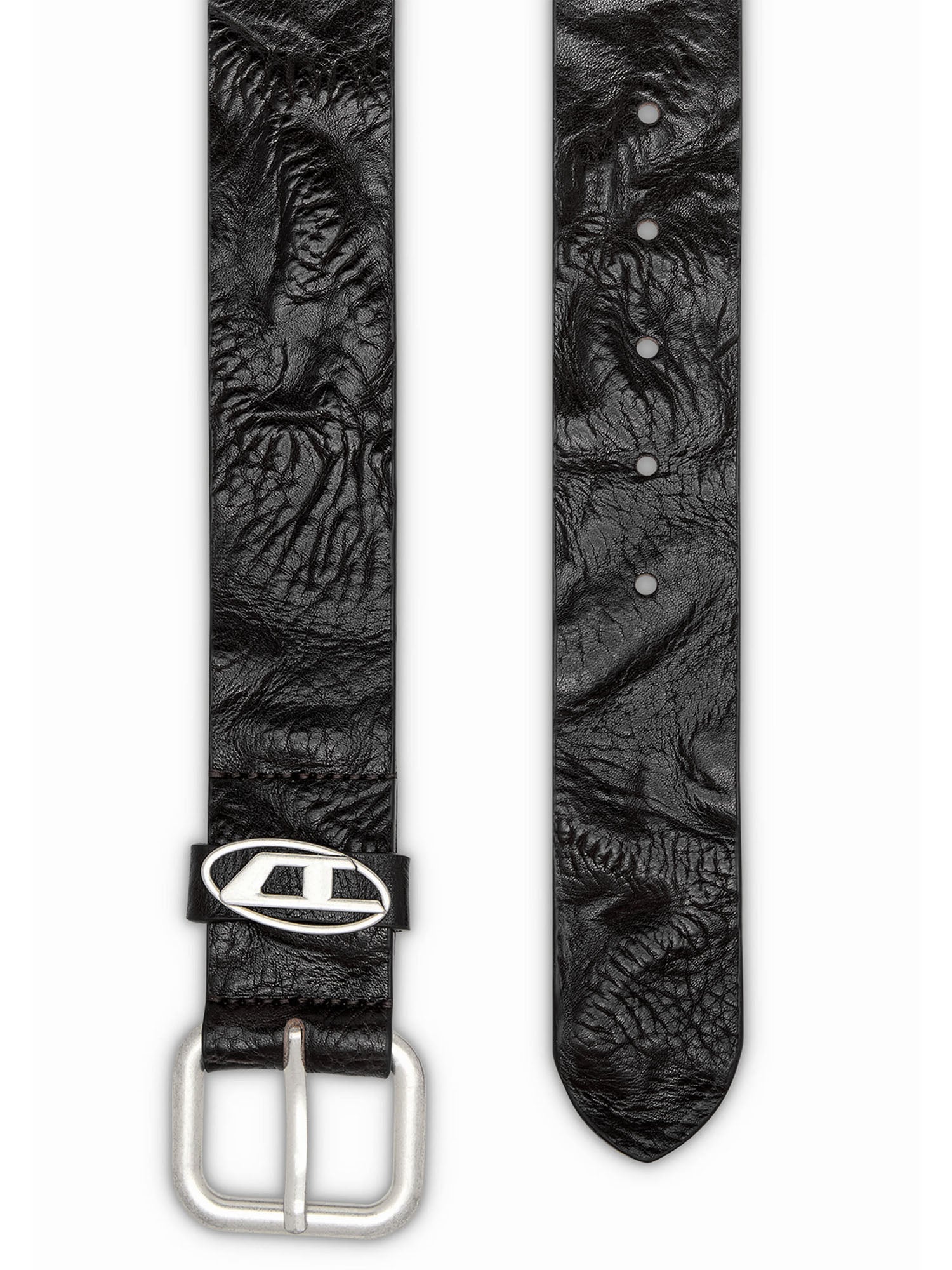 Diesel Oval D Logo B 1Dr Loop Belt Nero