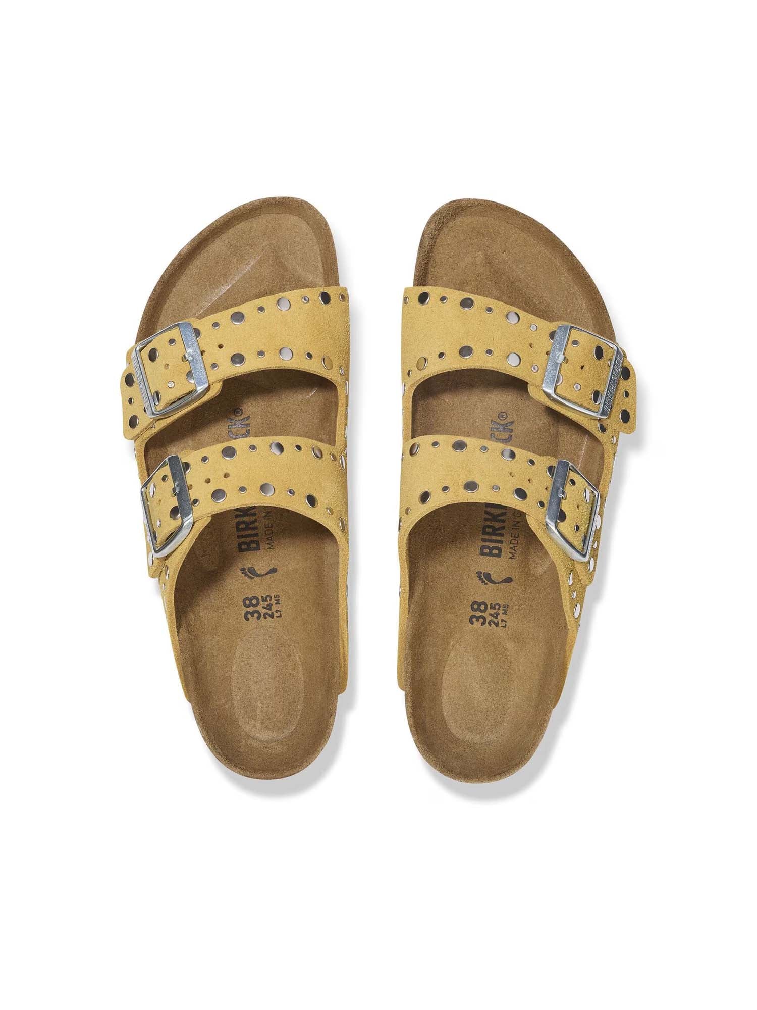 Birkenstock Arizona Rivet (Pelle Scamosciata) Giallo
