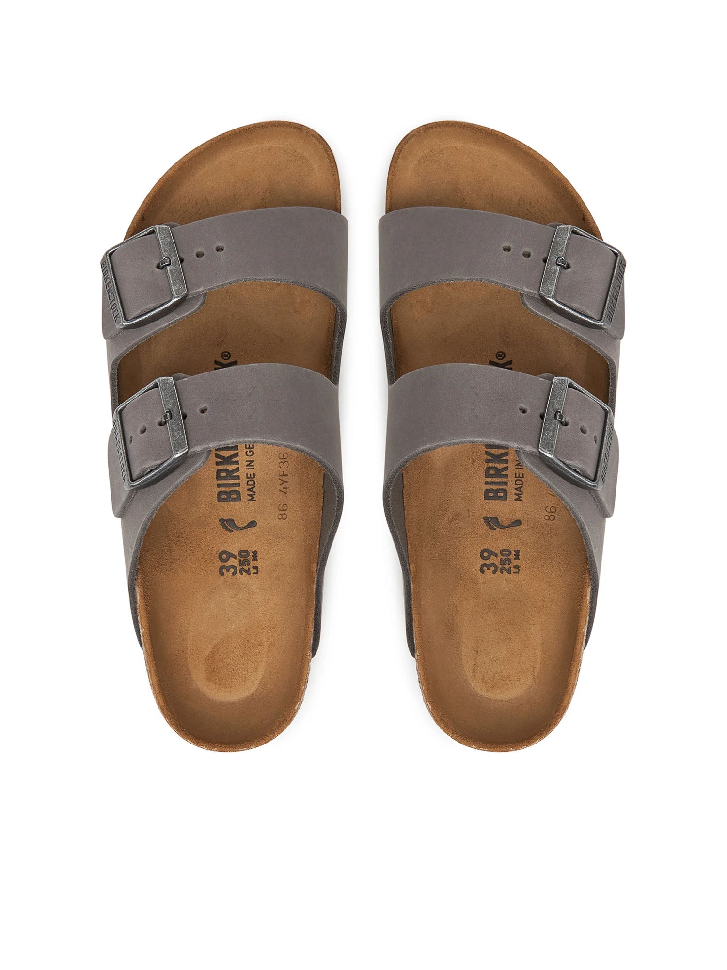 Birkenstock Arizona (Pelle oliata) Grigio