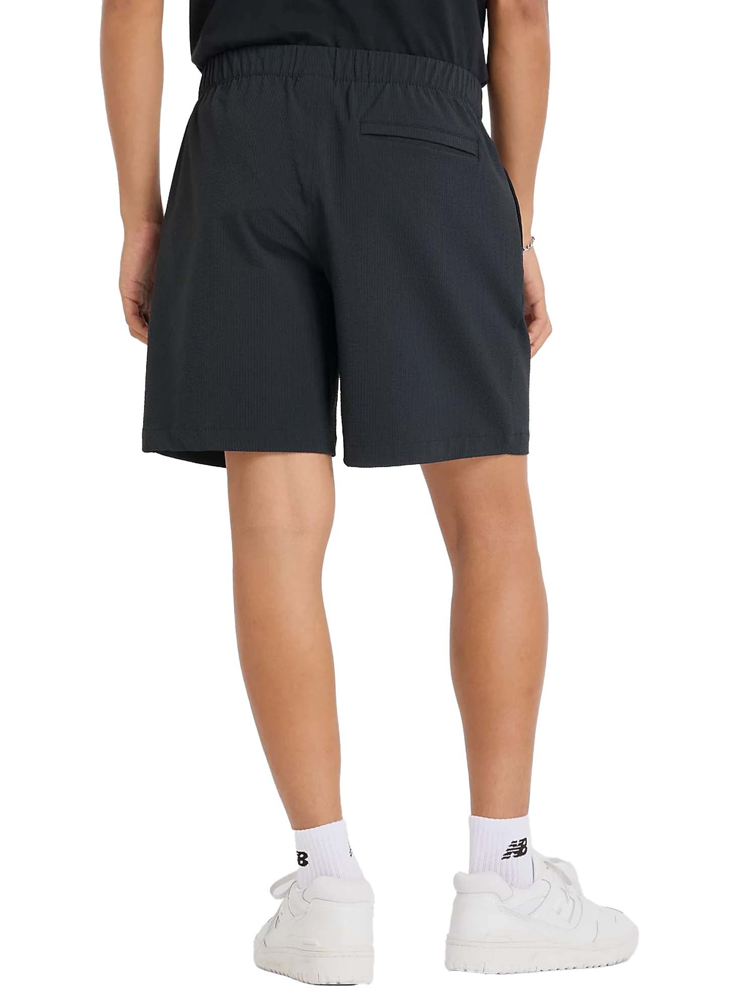 "New Balance Short 7" Seersucker Nero"