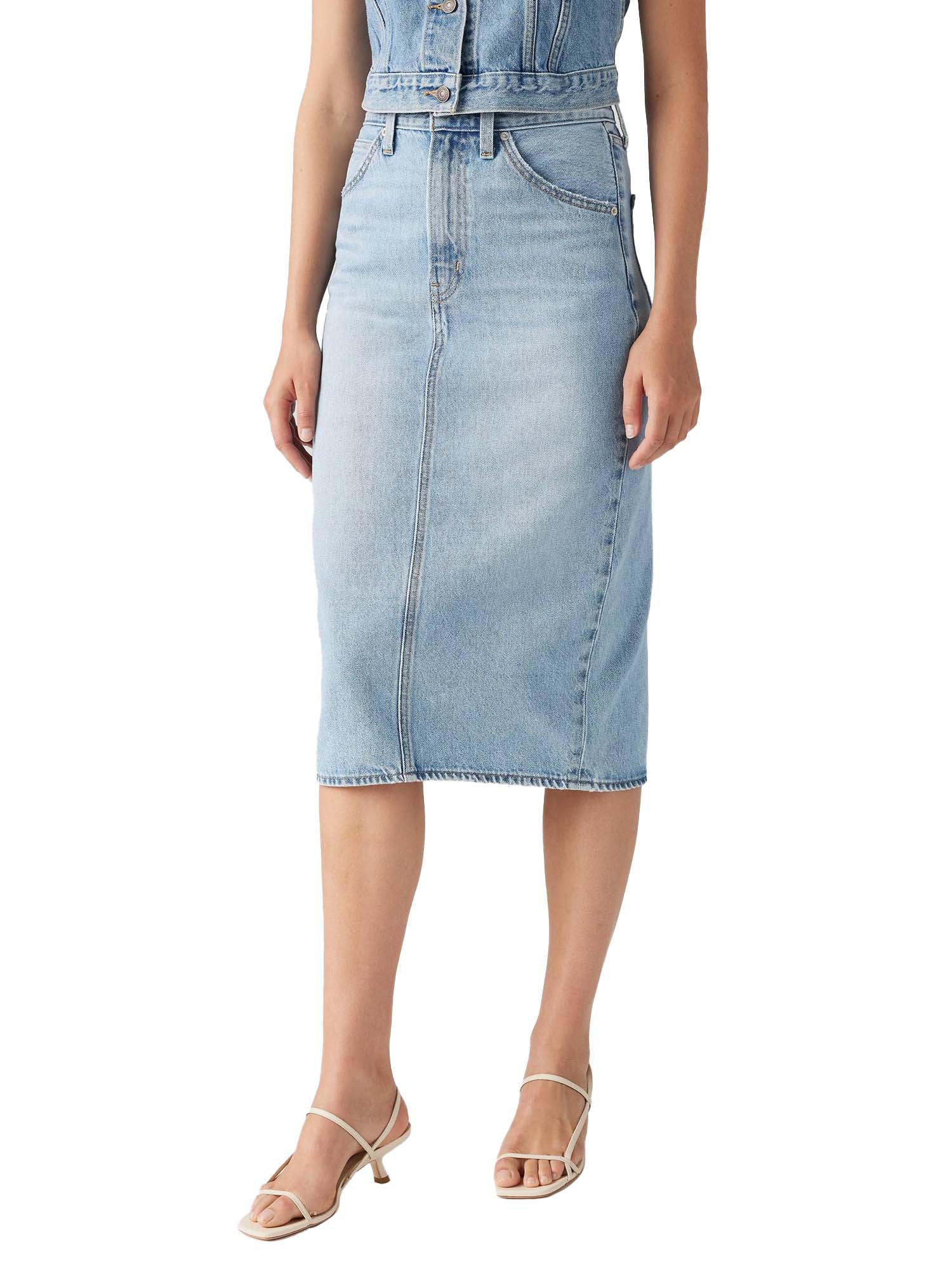 Levi's® Gonna con spacco a vita alta Azzurro