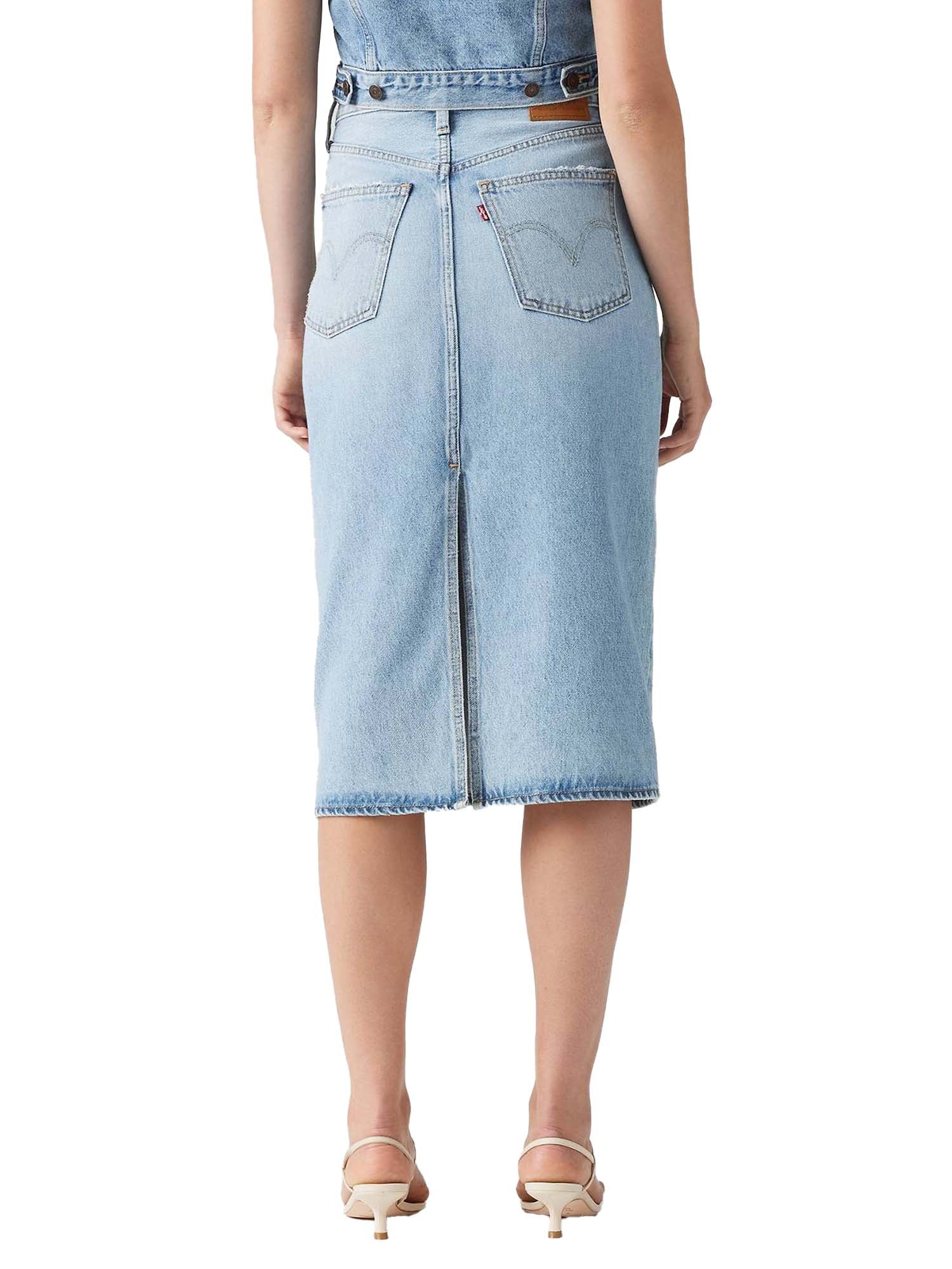 Levi's® Gonna con spacco a vita alta Azzurro