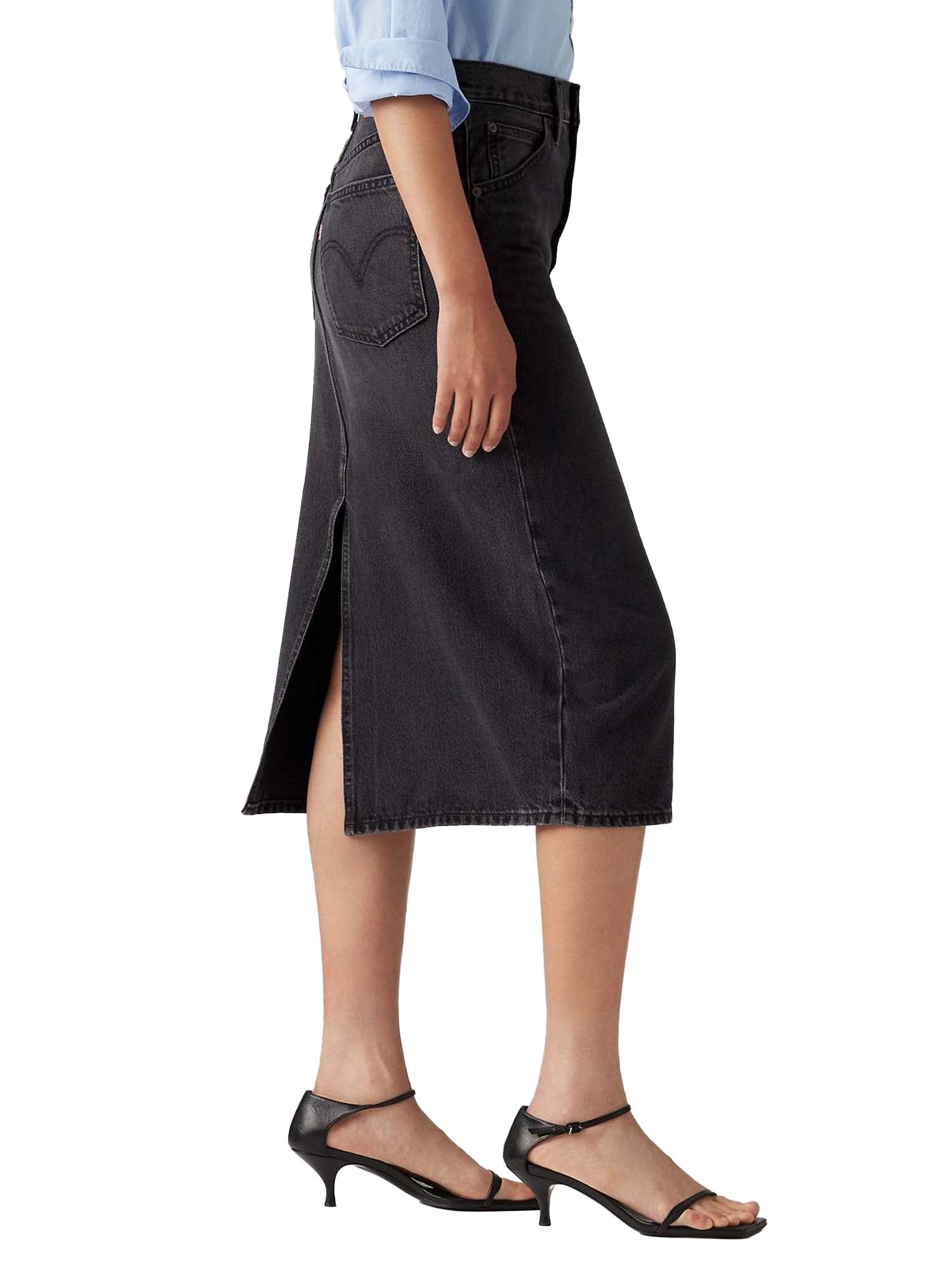 Levi's® Gonna con spacco a vita alta Nero