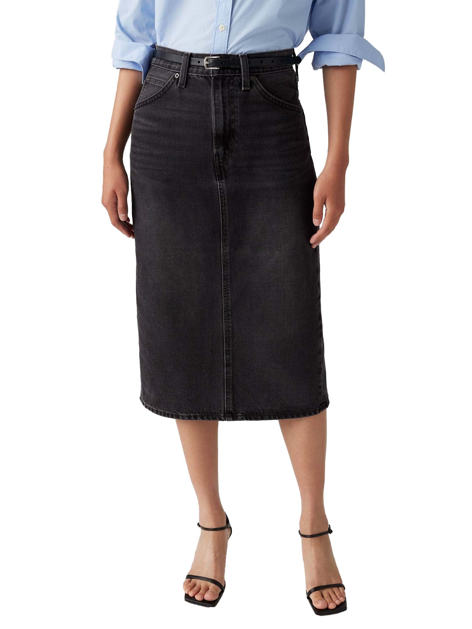 Levi's® Gonna con spacco a vita alta Nero