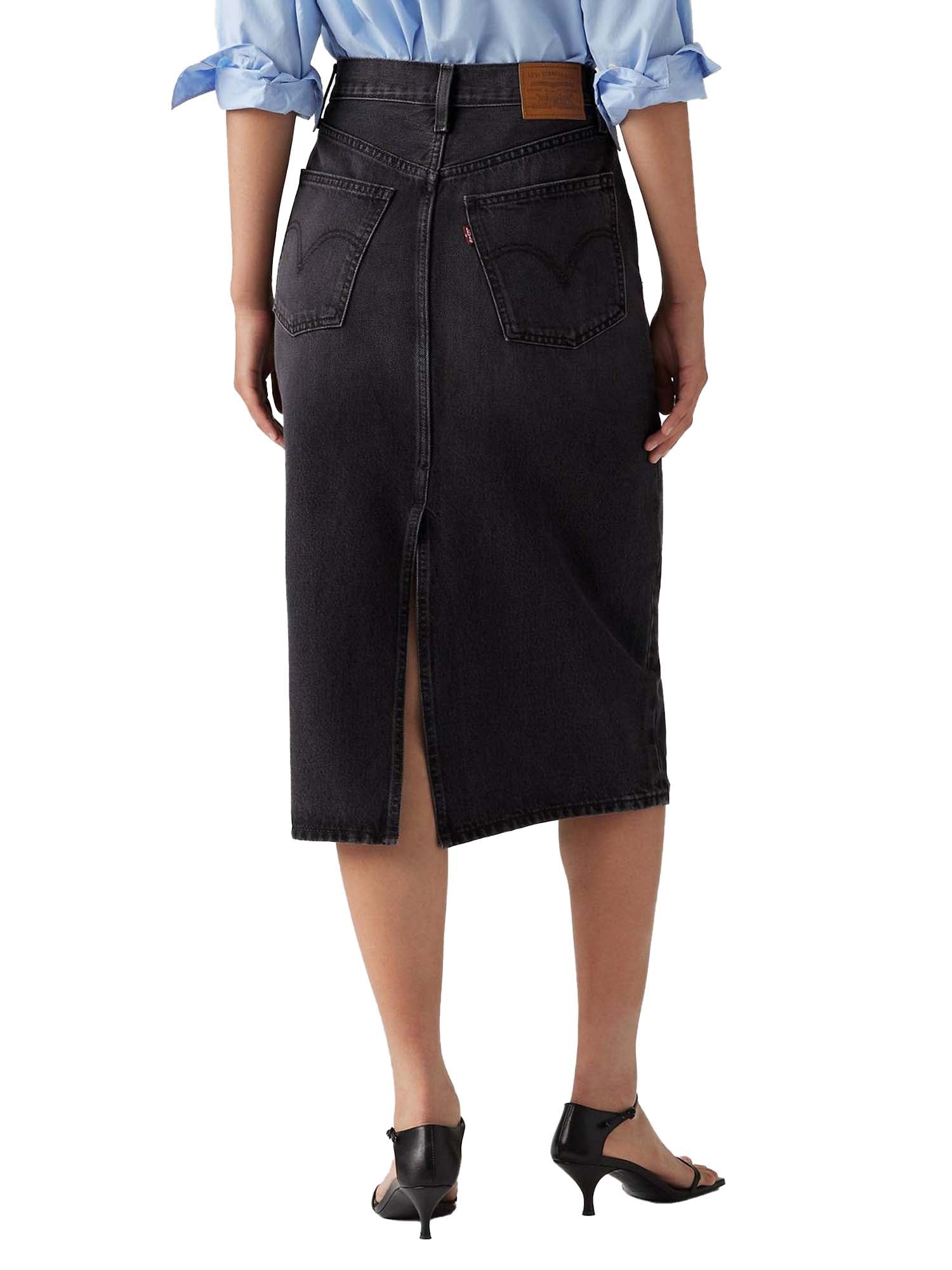 Levi's® Gonna con spacco a vita alta Nero