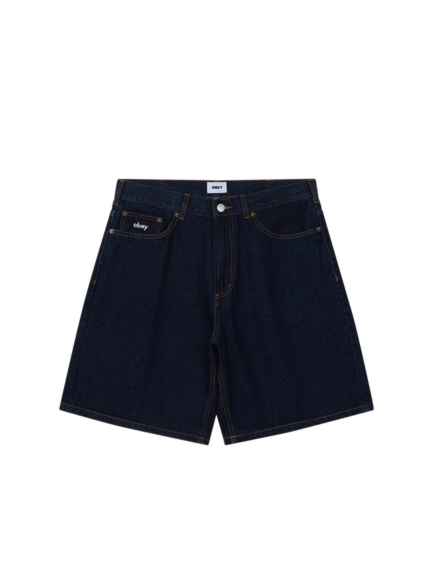 Obey Bigwig Baggy Denim Short Blu
