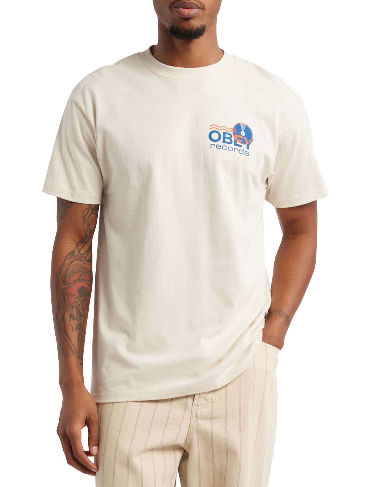 Obey Obey Records Sound Waves Tee Beige