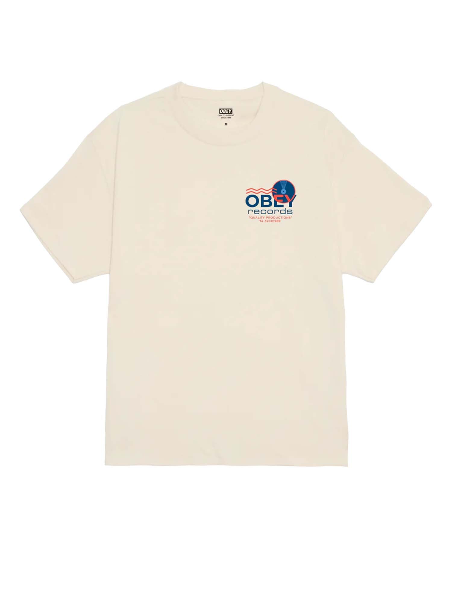Obey Obey Records Sound Waves Tee Beige
