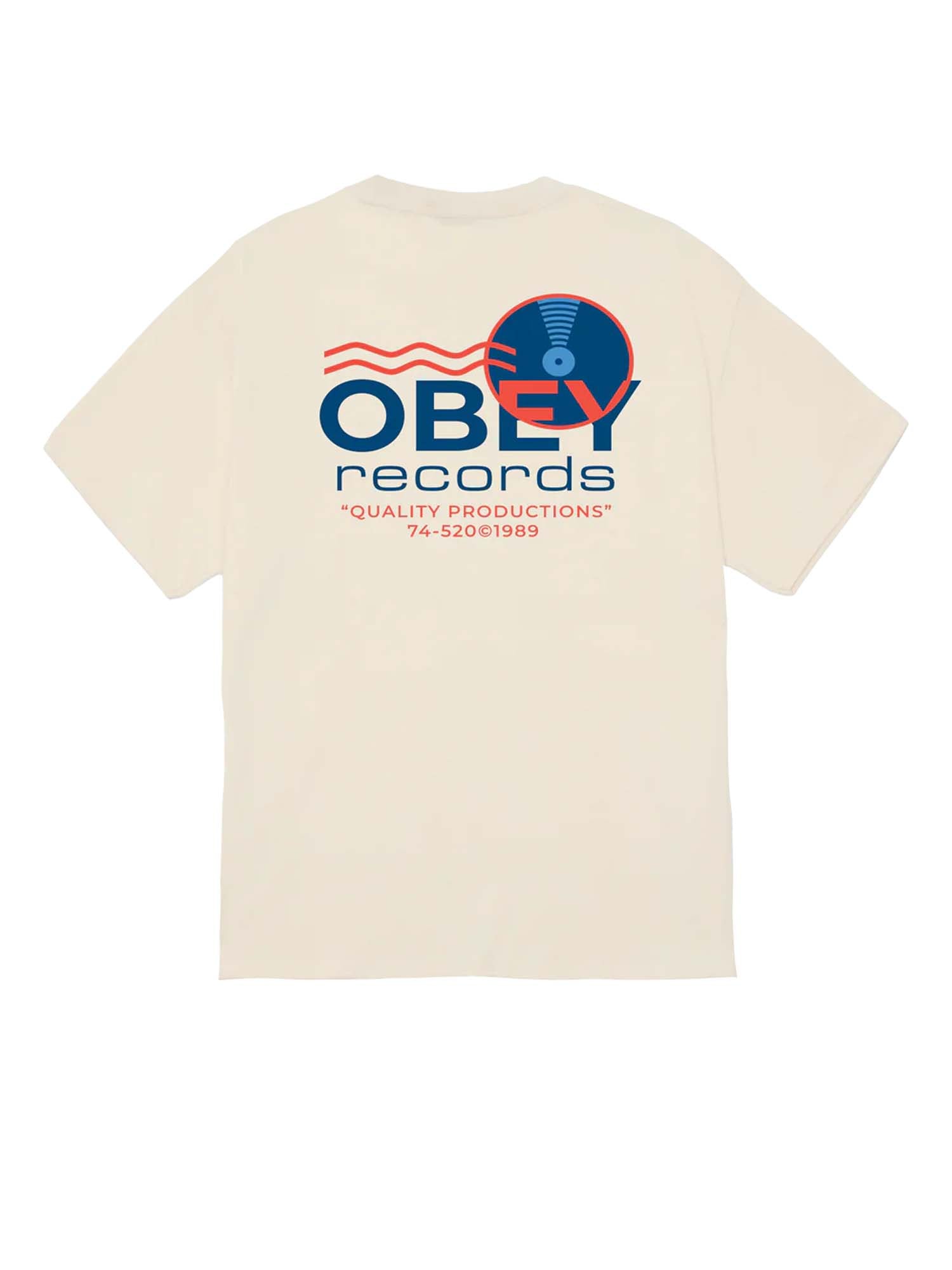 Obey Obey Records Sound Waves Tee Beige