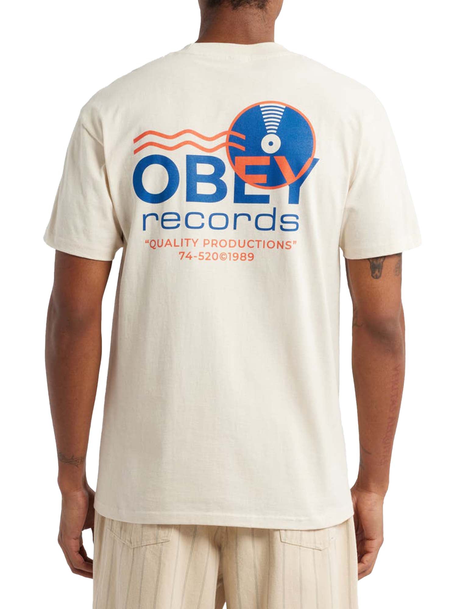 Obey Obey Records Sound Waves Tee Beige