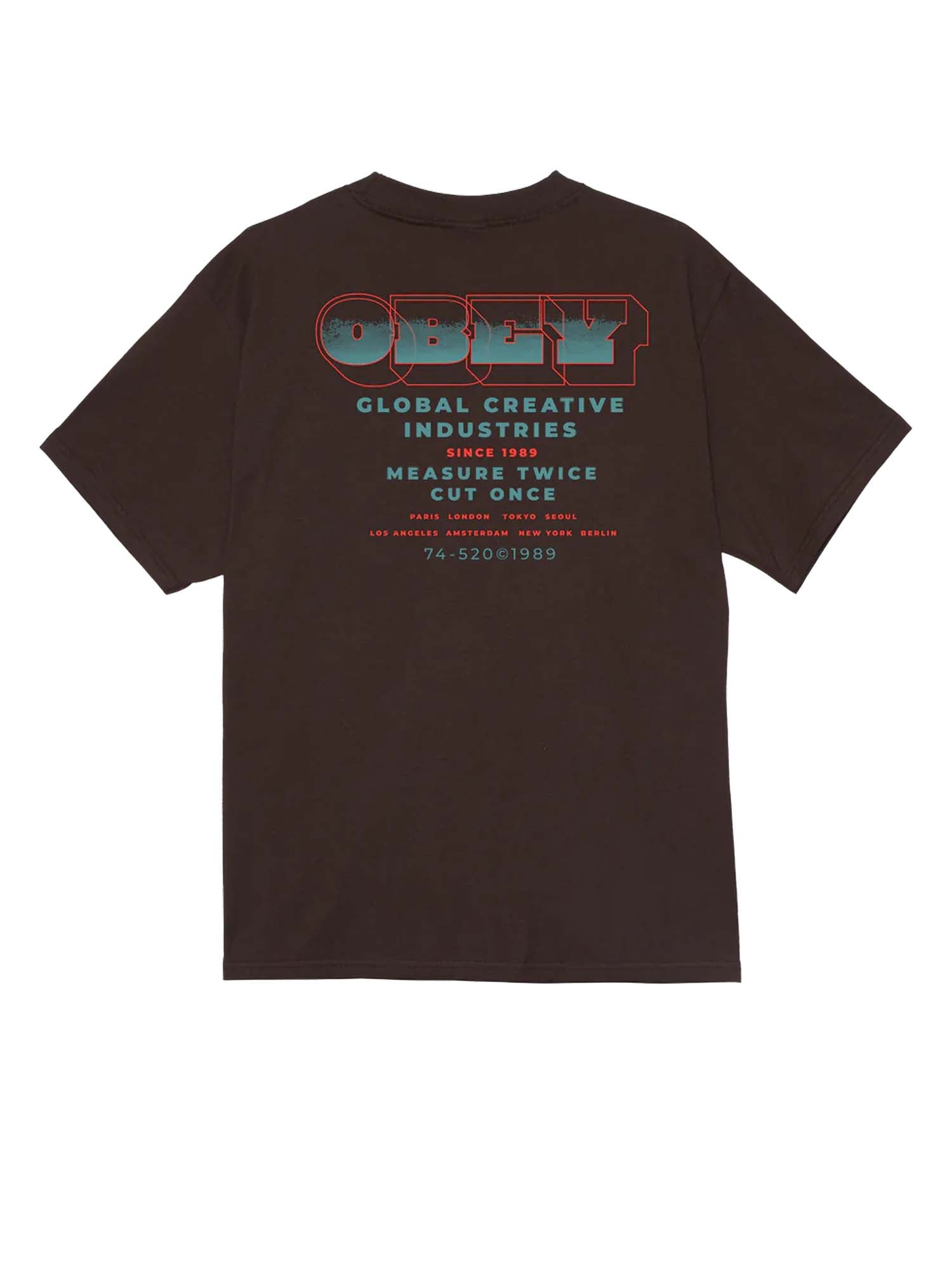 Obey Obey Measure Twice Tee Marrone