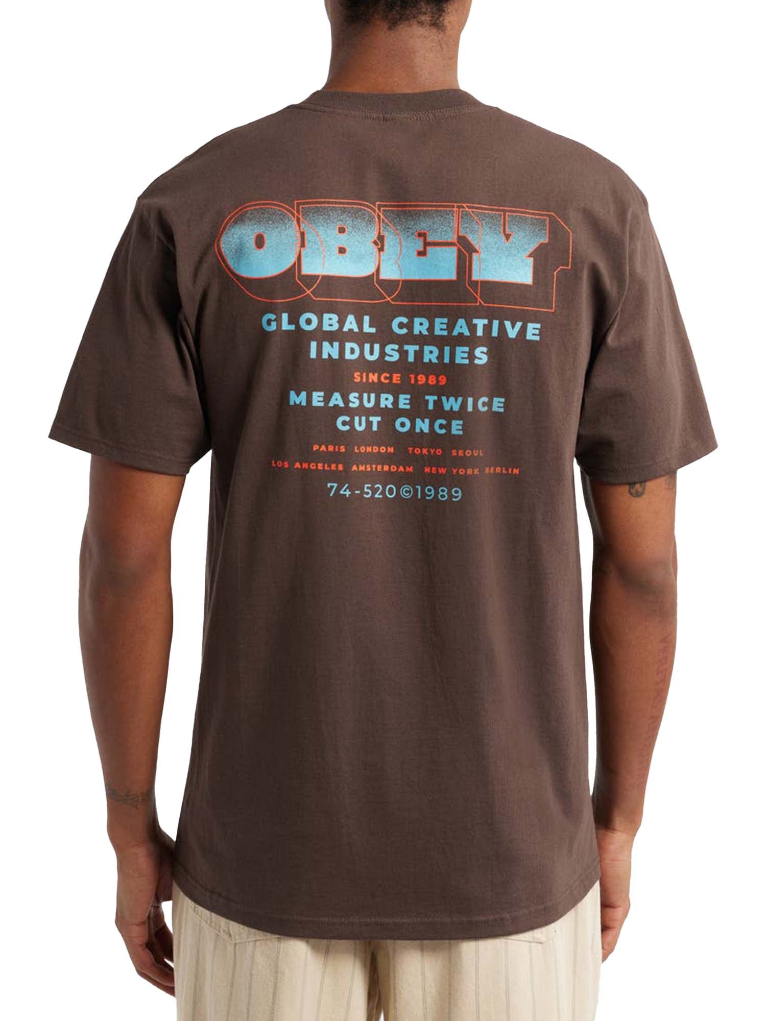 Obey Obey Measure Twice Tee Marrone