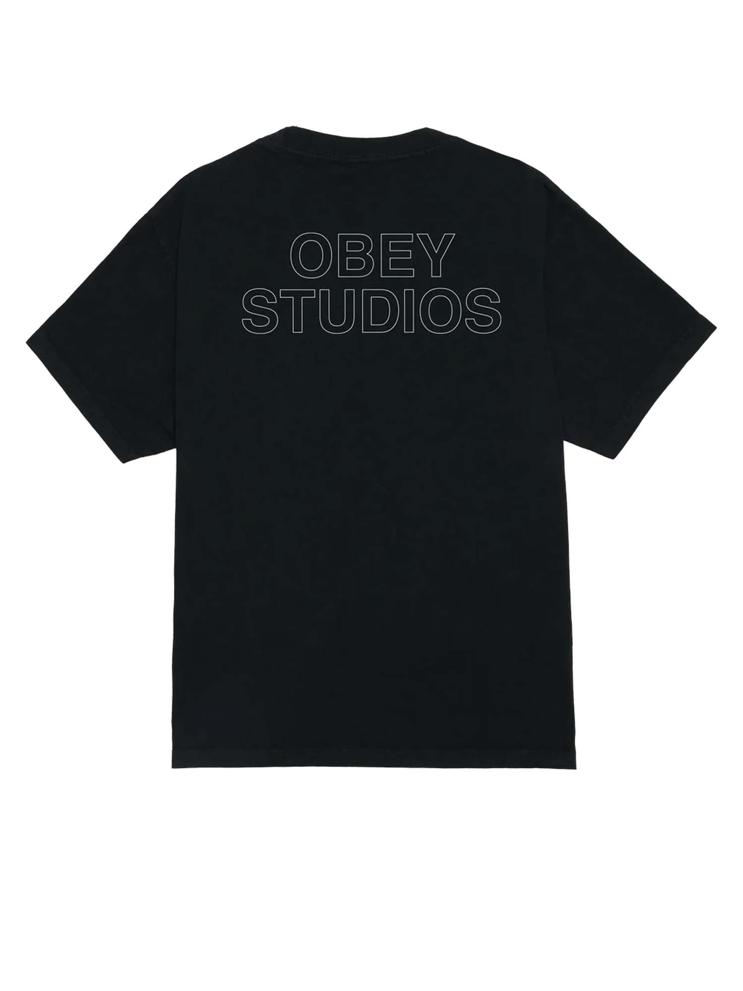 Obey T-Shirt Obey Studios Outline Pigment Grigio
