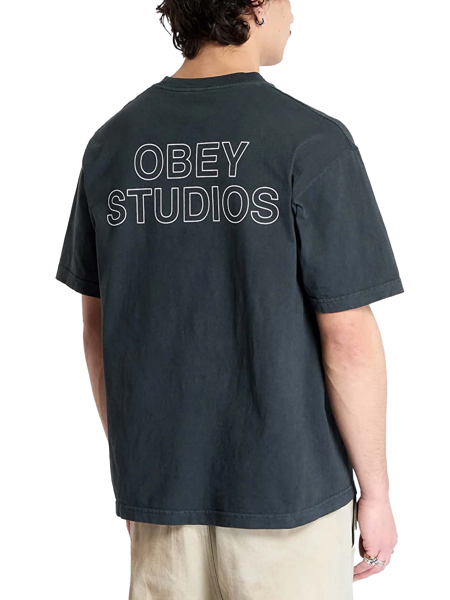 Obey T-Shirt Obey Studios Outline Pigment Grigio
