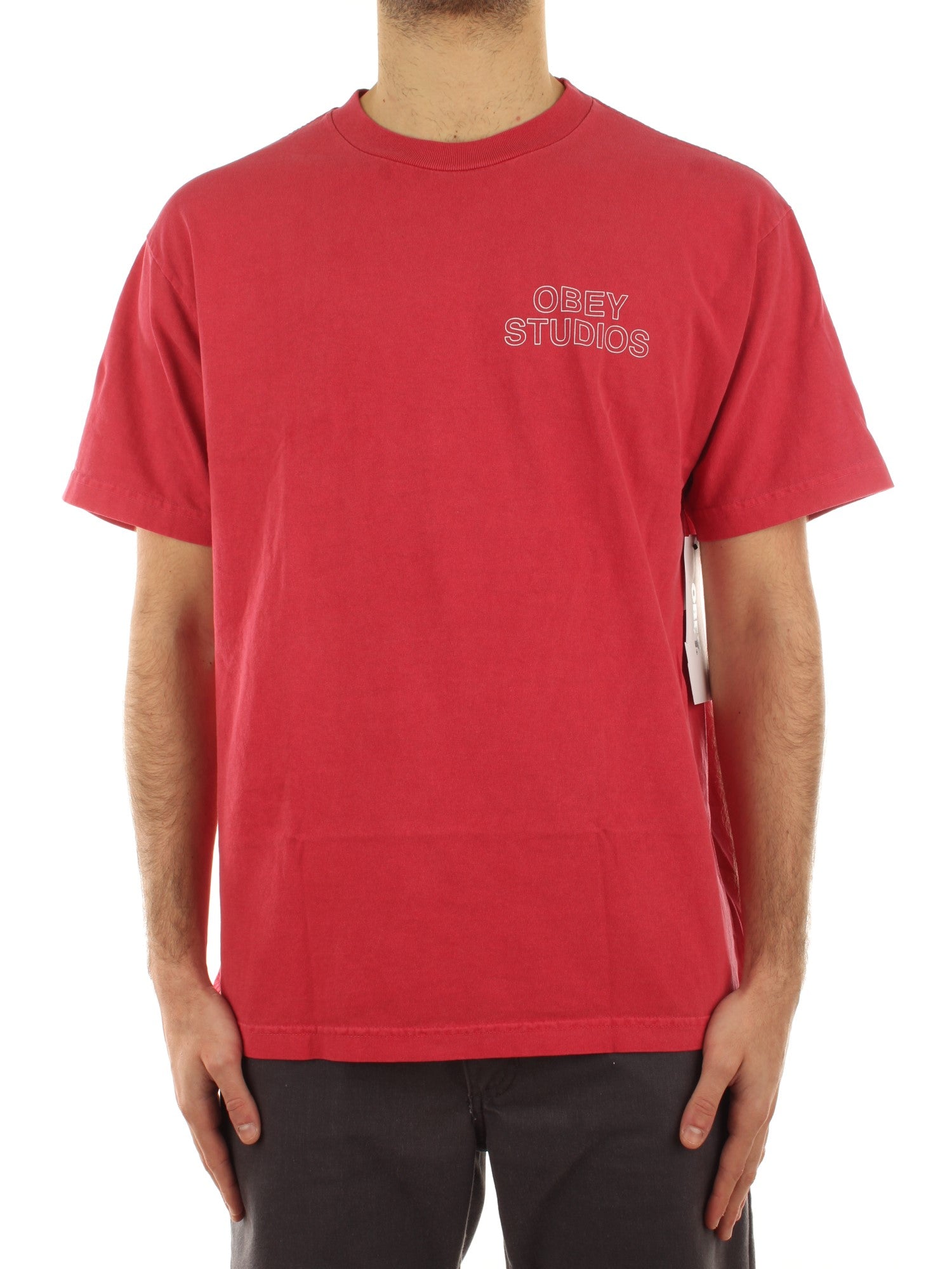 Obey Obey Studios Outline Tee Rosso