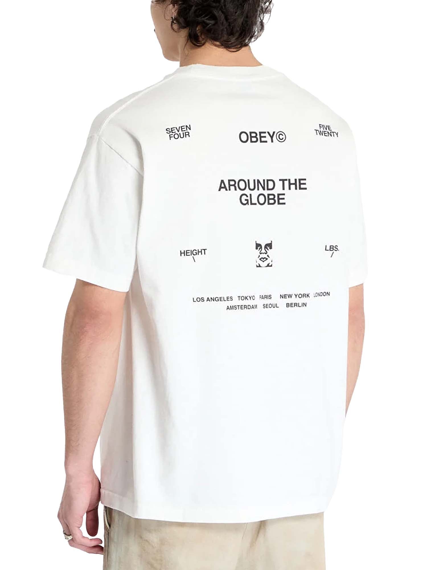 Obey Obey Around The Globe Tee Bianco