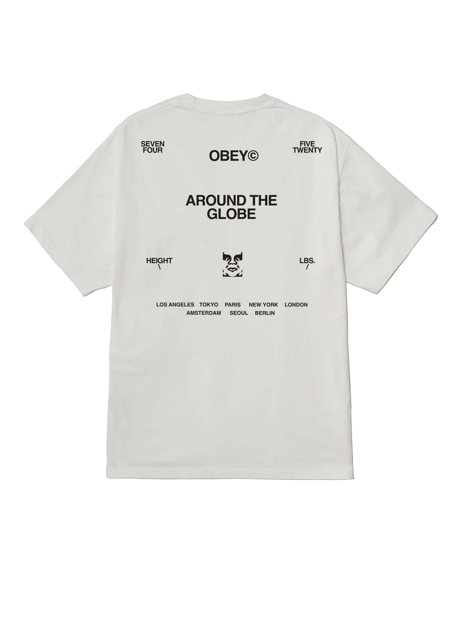 Obey Obey Around The Globe Tee Bianco