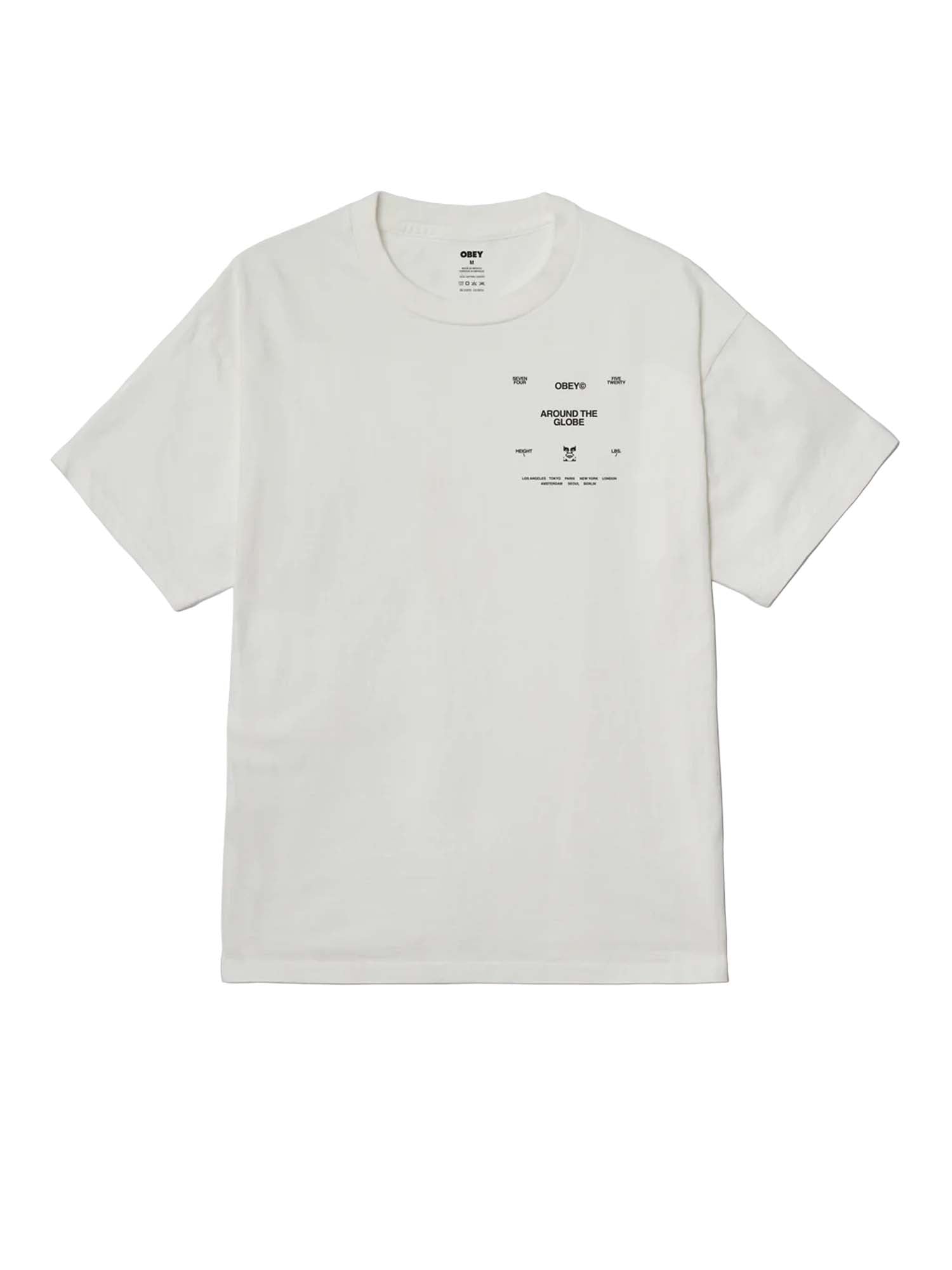 Obey Obey Around The Globe Tee Bianco