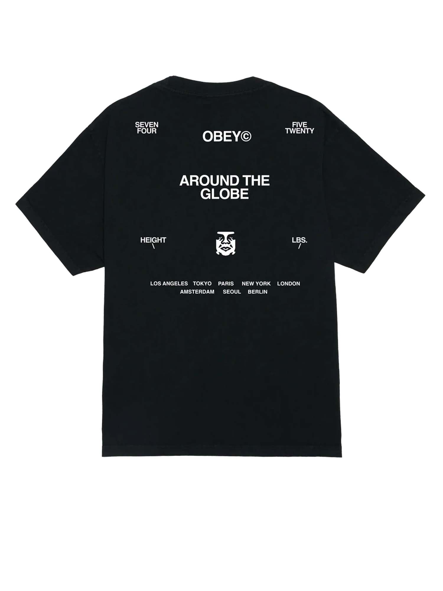 Obey Obey Around The Globe Tee Grigio
