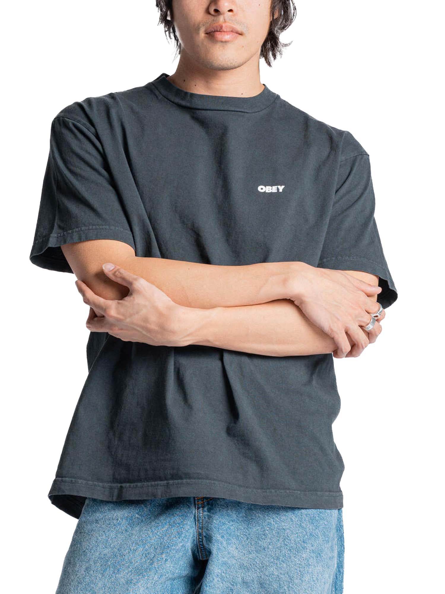 Obey Obey Bold Icon Face Pigment Tee Grigio