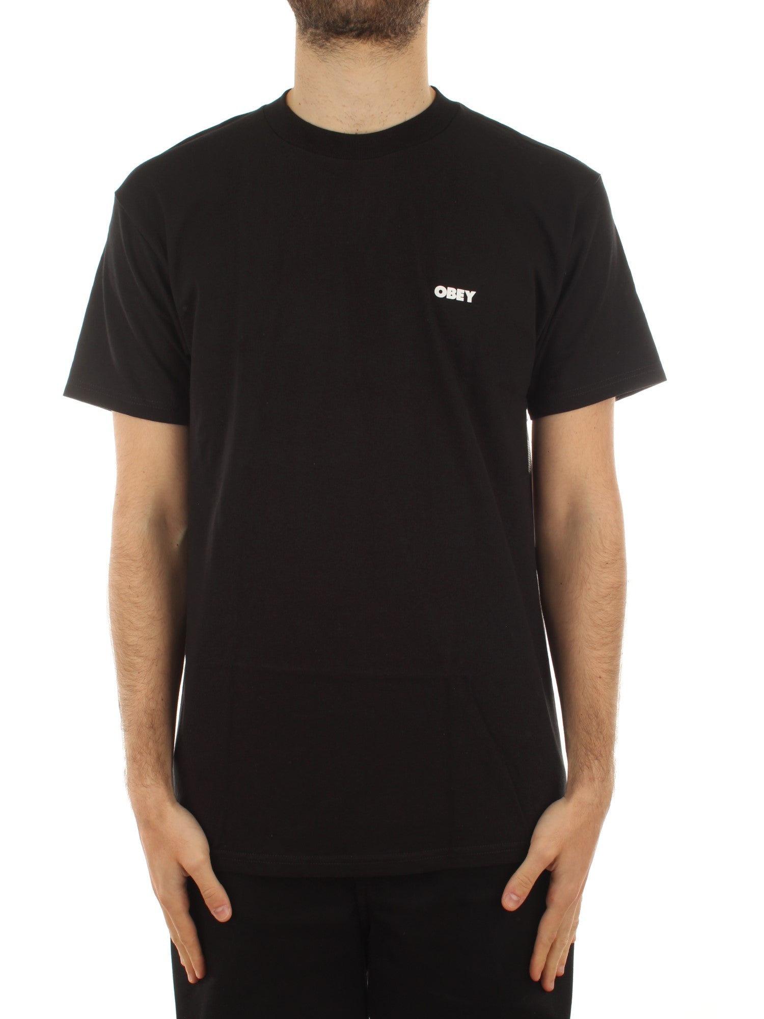 Obey Obey Warning Sign Tee Nero