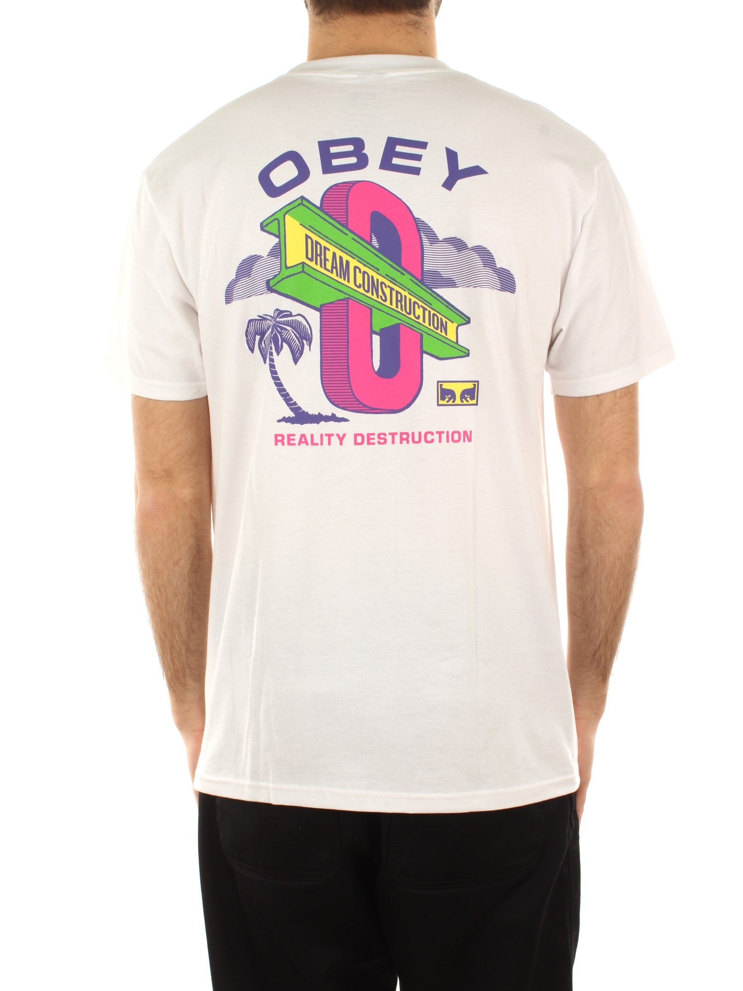 Obey Obey Dream Construction Tee Bianco