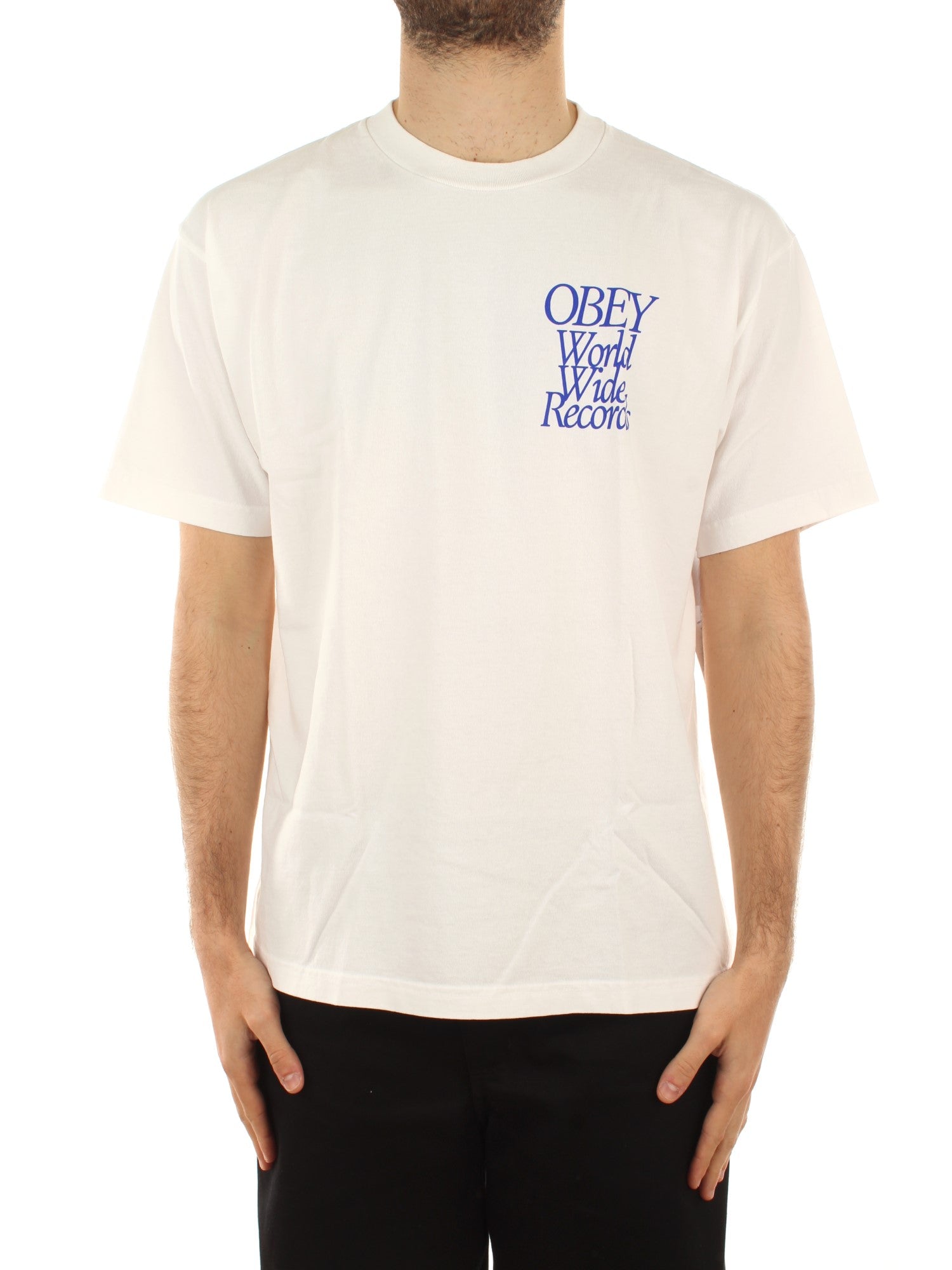 Obey Obey Worldwide Records Tee Bianco