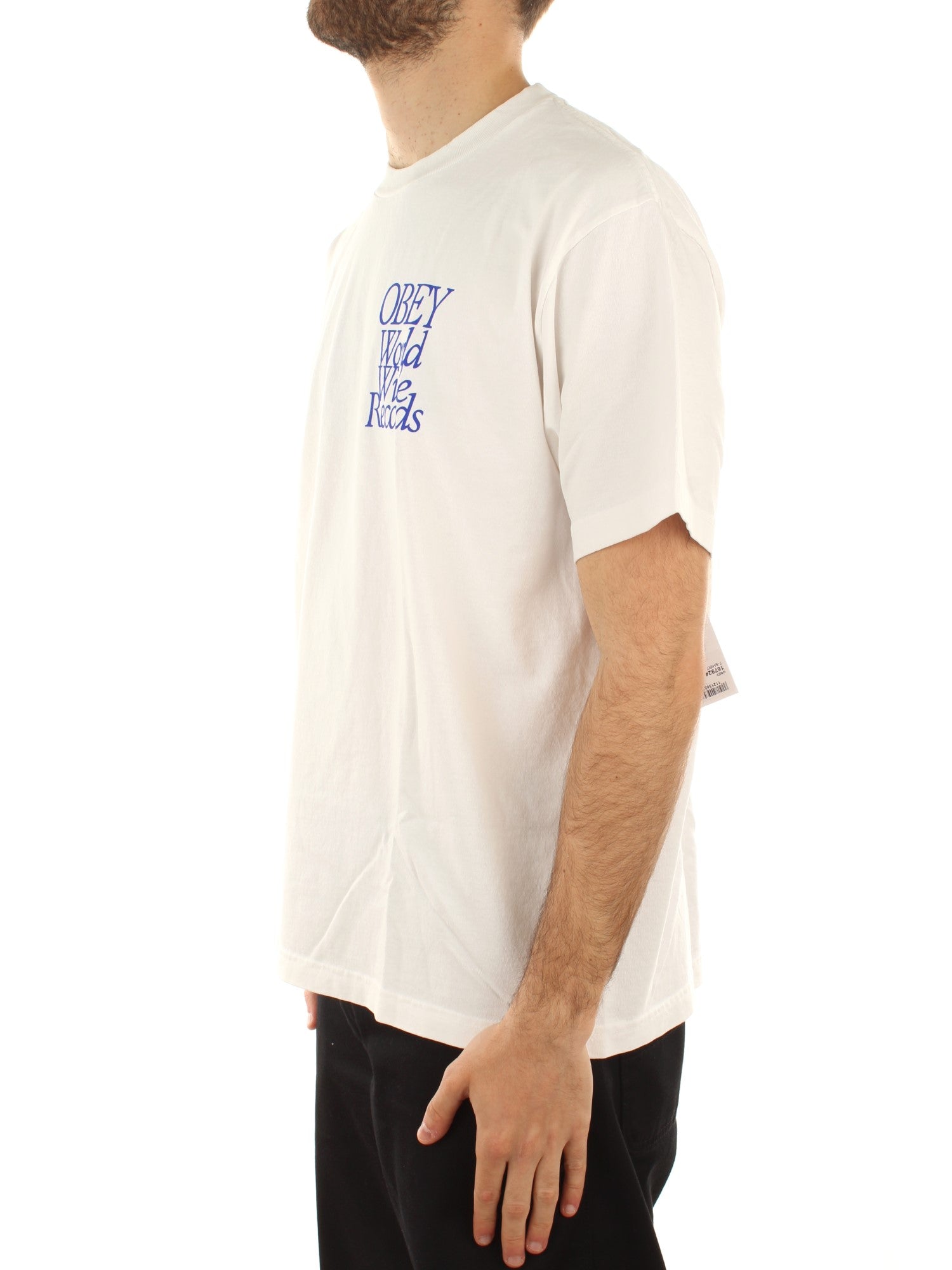Obey Obey Worldwide Records Tee Bianco