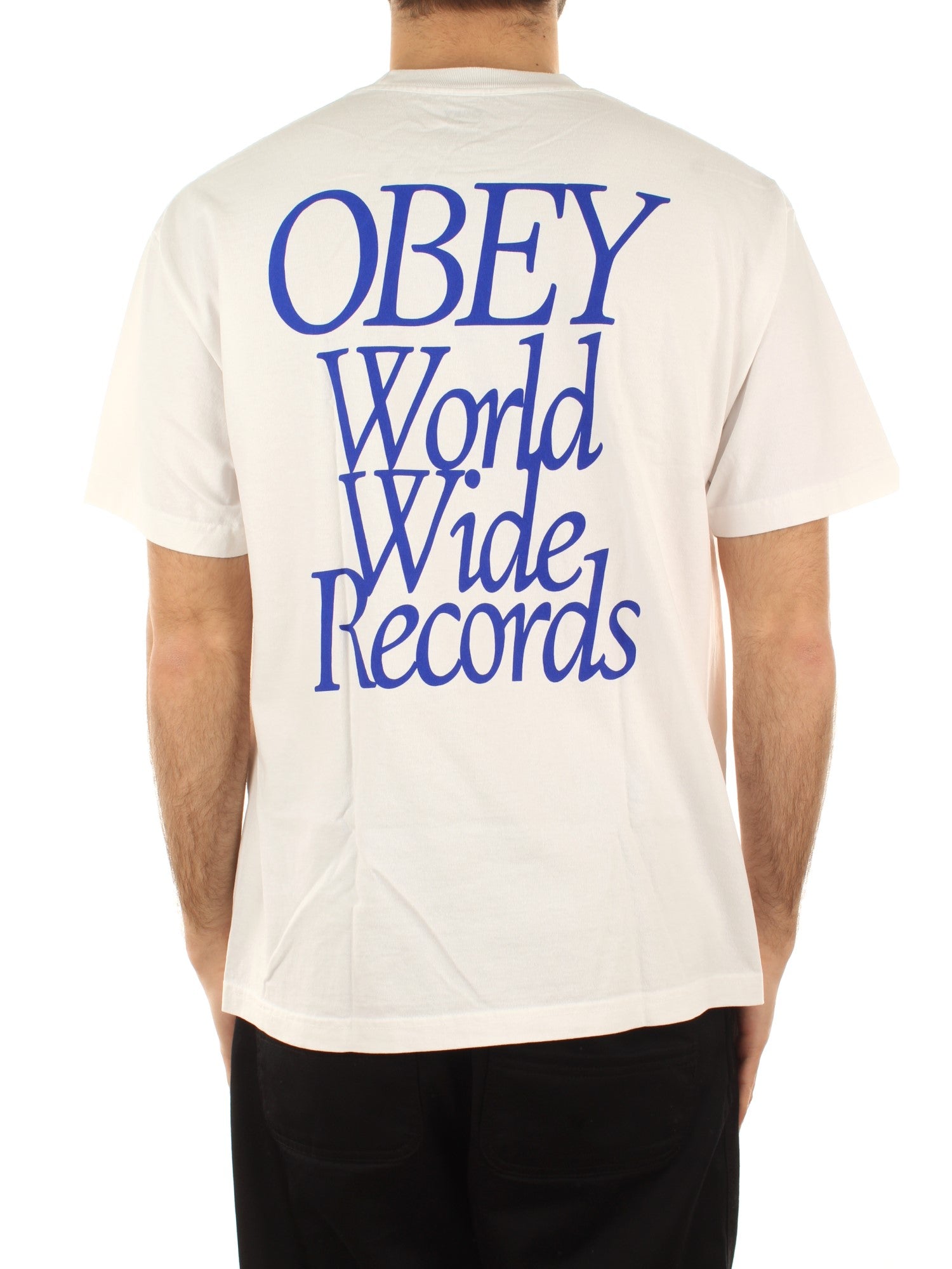 Obey Obey Worldwide Records Tee Bianco