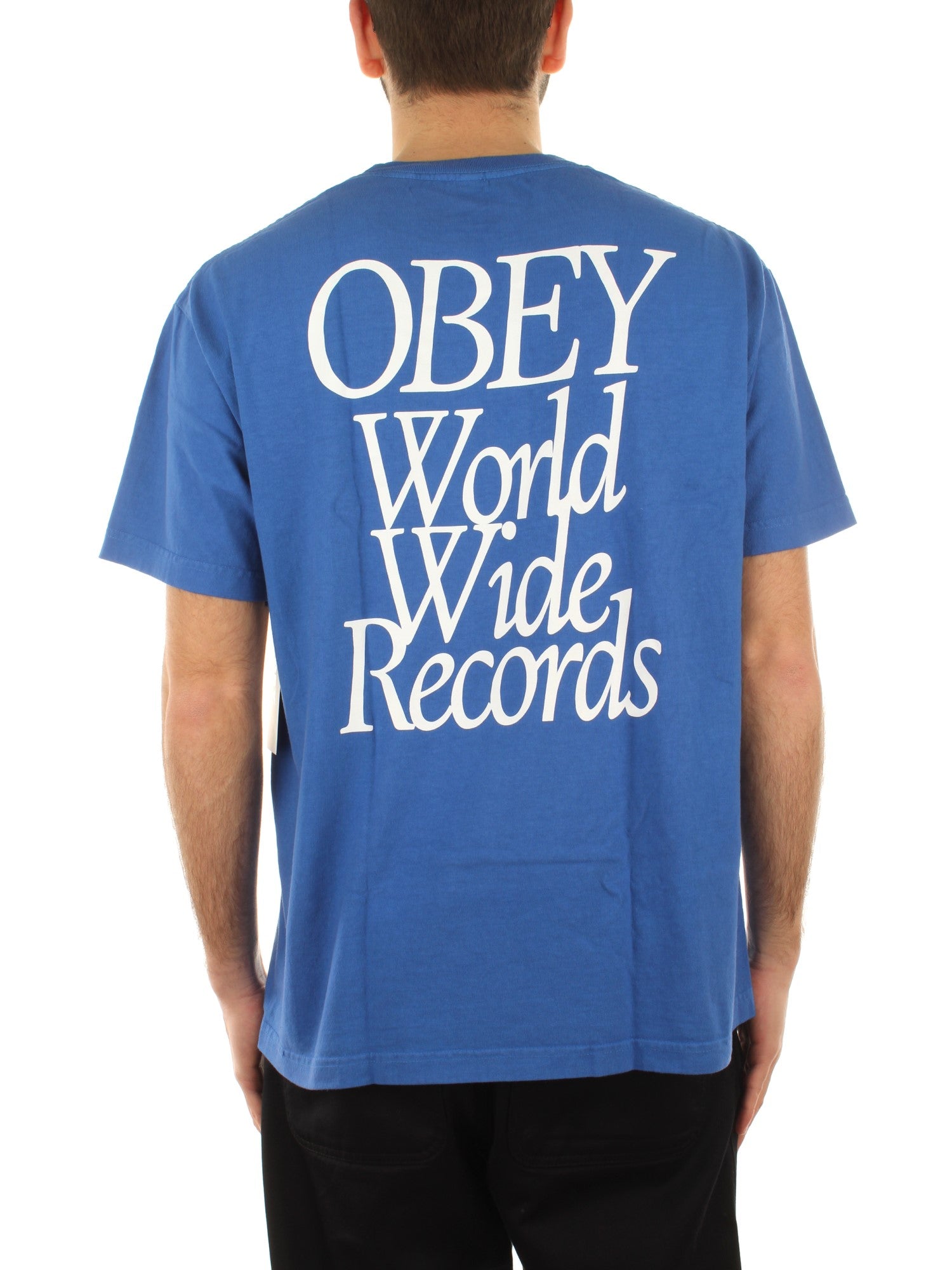 Obey Obey Worldwide Records Tee Blu
