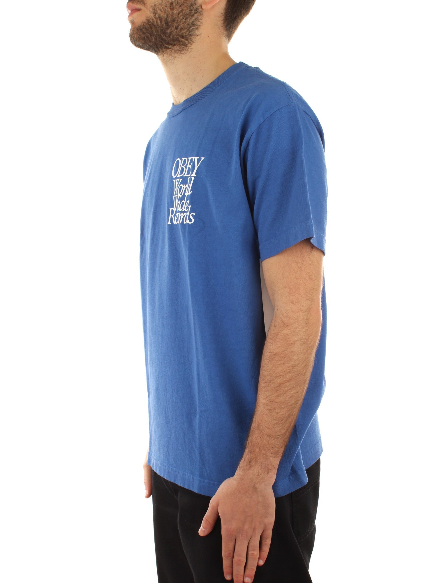 Obey Obey Worldwide Records Tee Blu